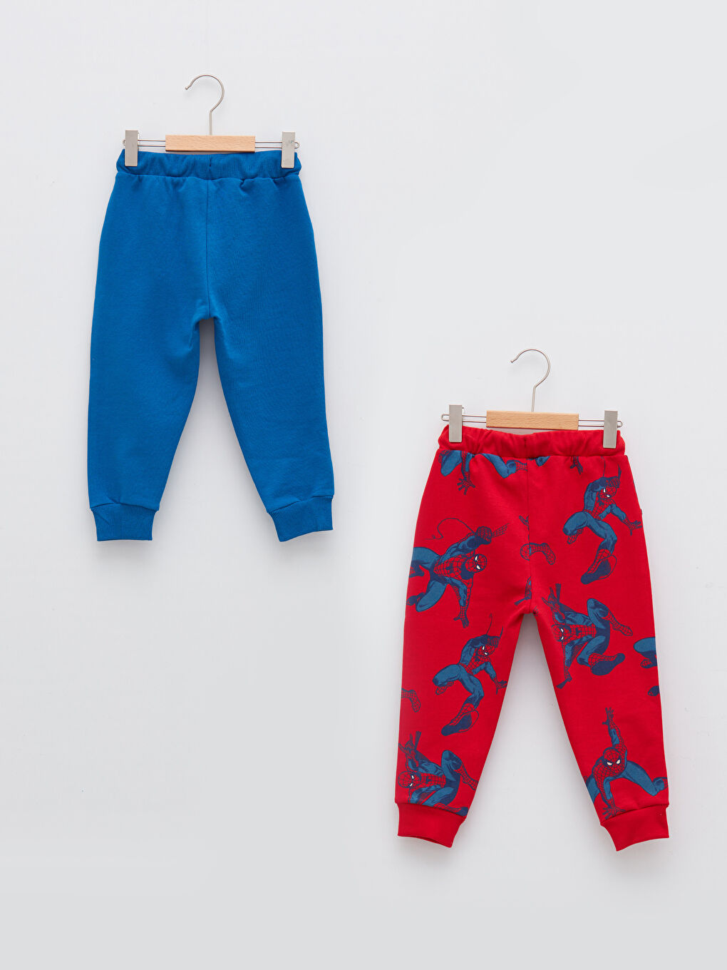 Kırmızı Spiderman Baskılı Erkek Bebek Jogger Eşofman Alt 2'li-1