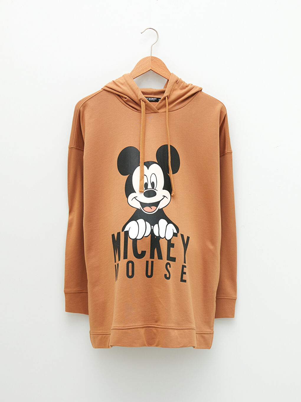 LCWAIKIKI Maternity Dukserica sa kapuljačom za trudnice sa štampom Mickey Mouse i dugim rukavima -W1FP64Z8-GRR