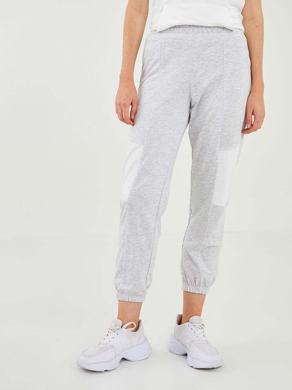 Женские Спортивные Штаны На Резинке Однотонные-4