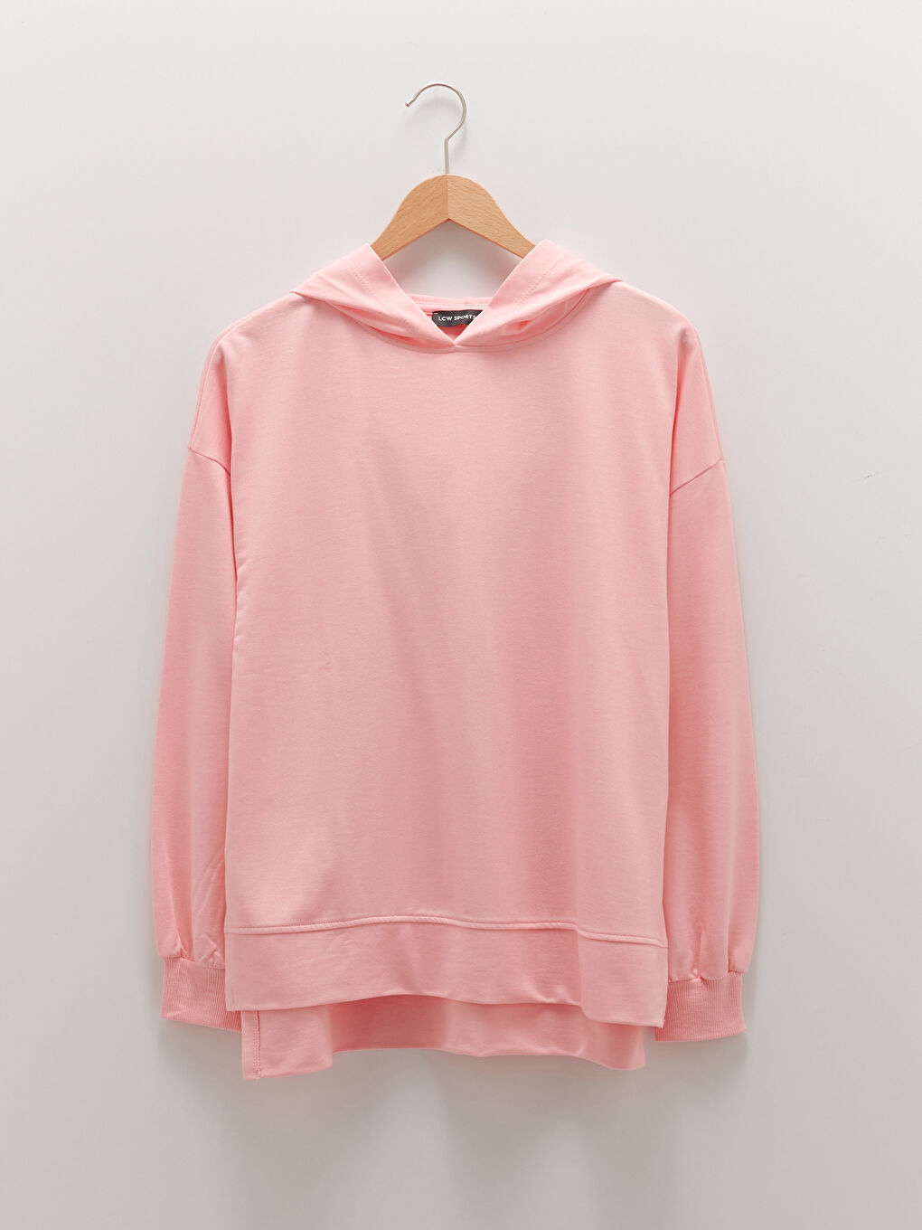 XSIDE ACTIVE Kapüşon Yaka Düz Uzun Kollu Kadın Spor Sweatshirt -W1FQ44Z8-V07