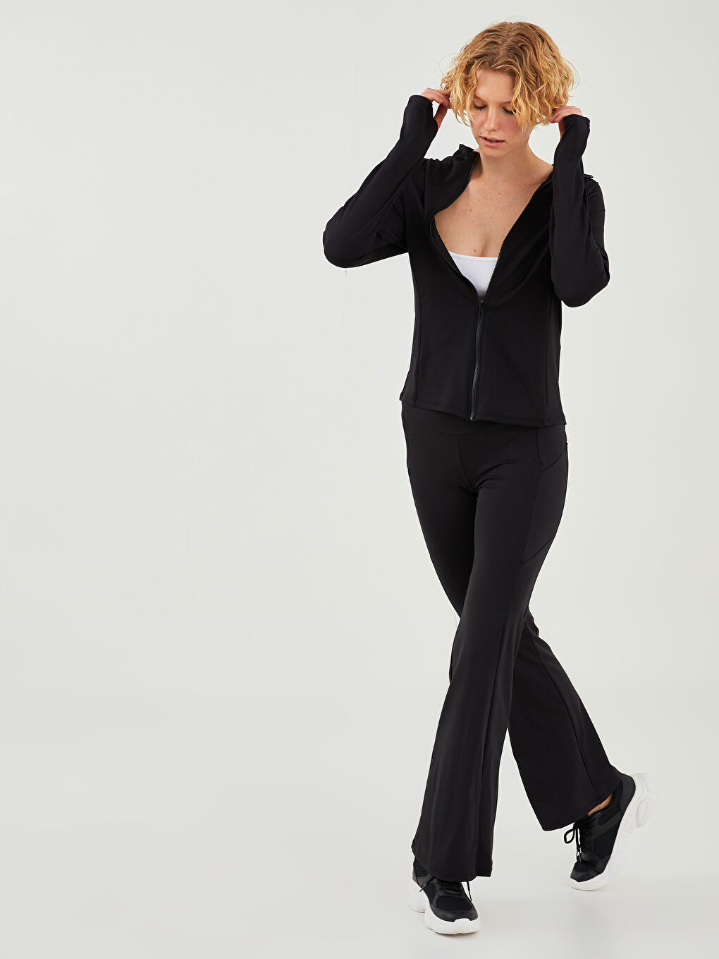 Turtle Neck Women's Sports Cardigan-3