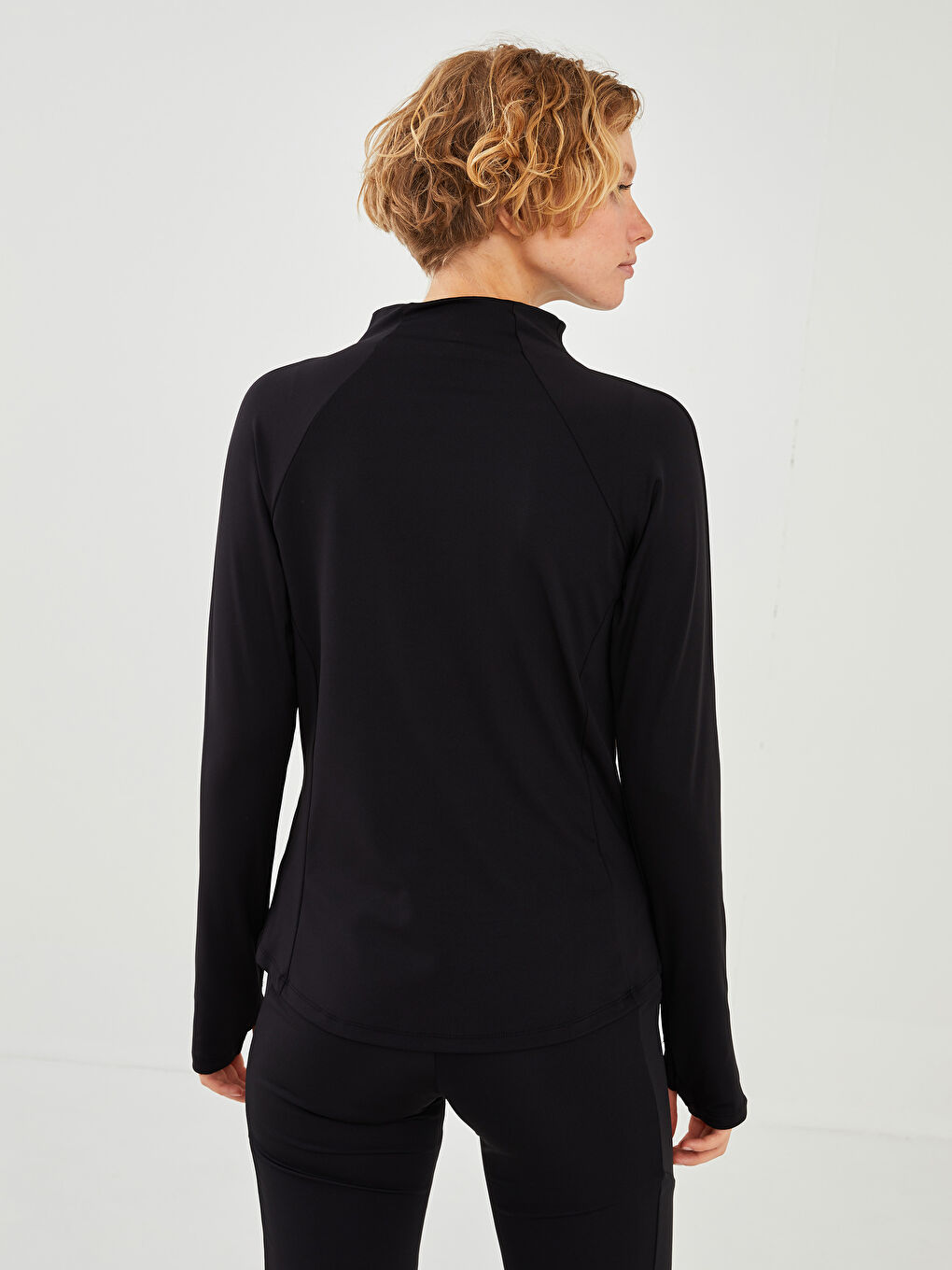 Turtle Neck Women's Sports Cardigan-4