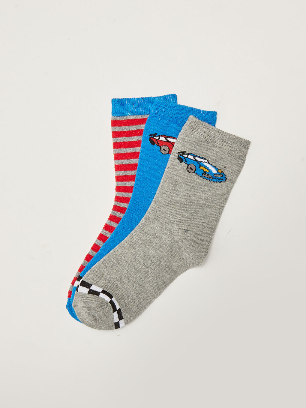 Car Patterned Boys Socks 3 Pack