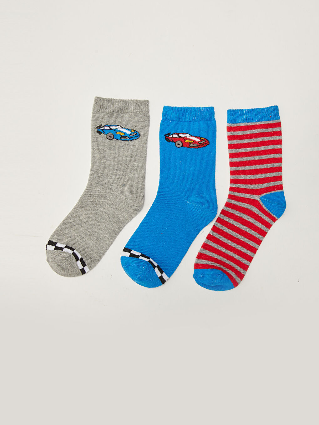 Car Patterned Boys Socks 3 Pack-1