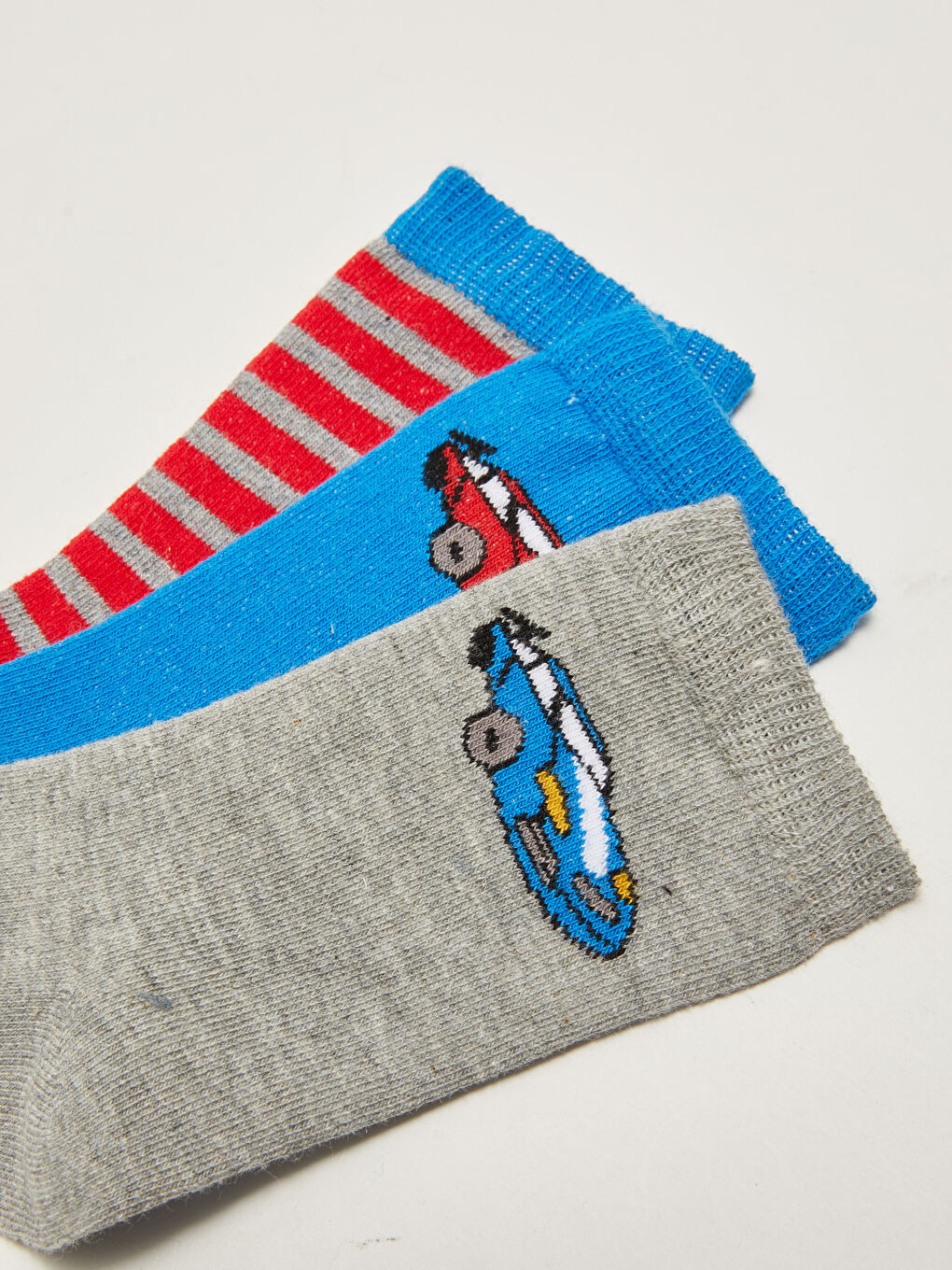 Car Patterned Boys Socks 3 Pack-2