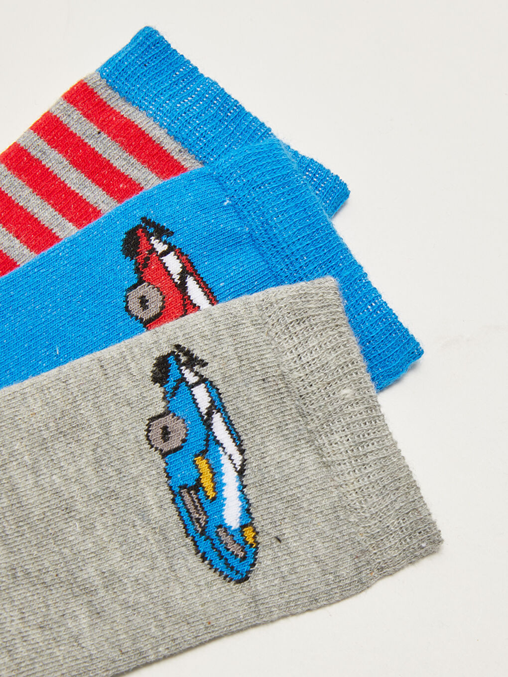 Car Patterned Boys Socks 3 Pack-3