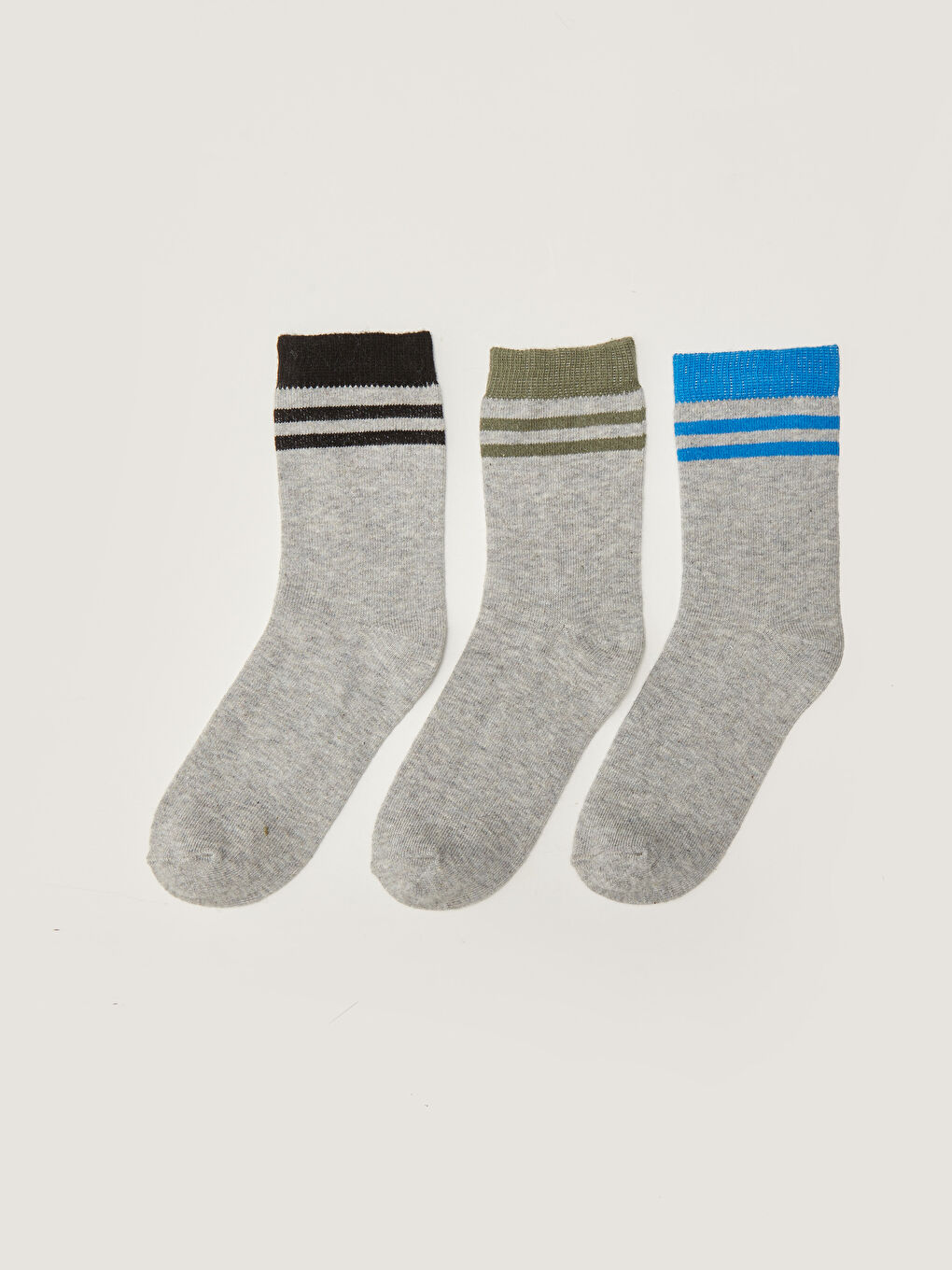 Șosete până la gleznă vărgate pentru băieți, pachet de 3 bucăți-1