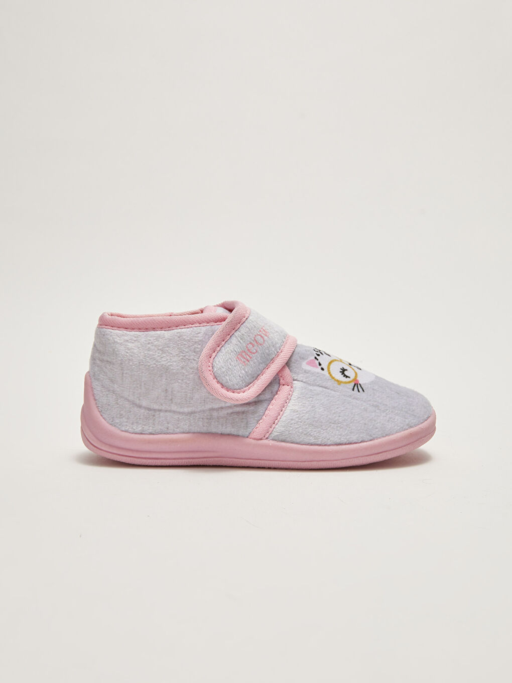 Printed Hook and Loop Plush Girl's Slippers -W1FR76Z4-S0K
