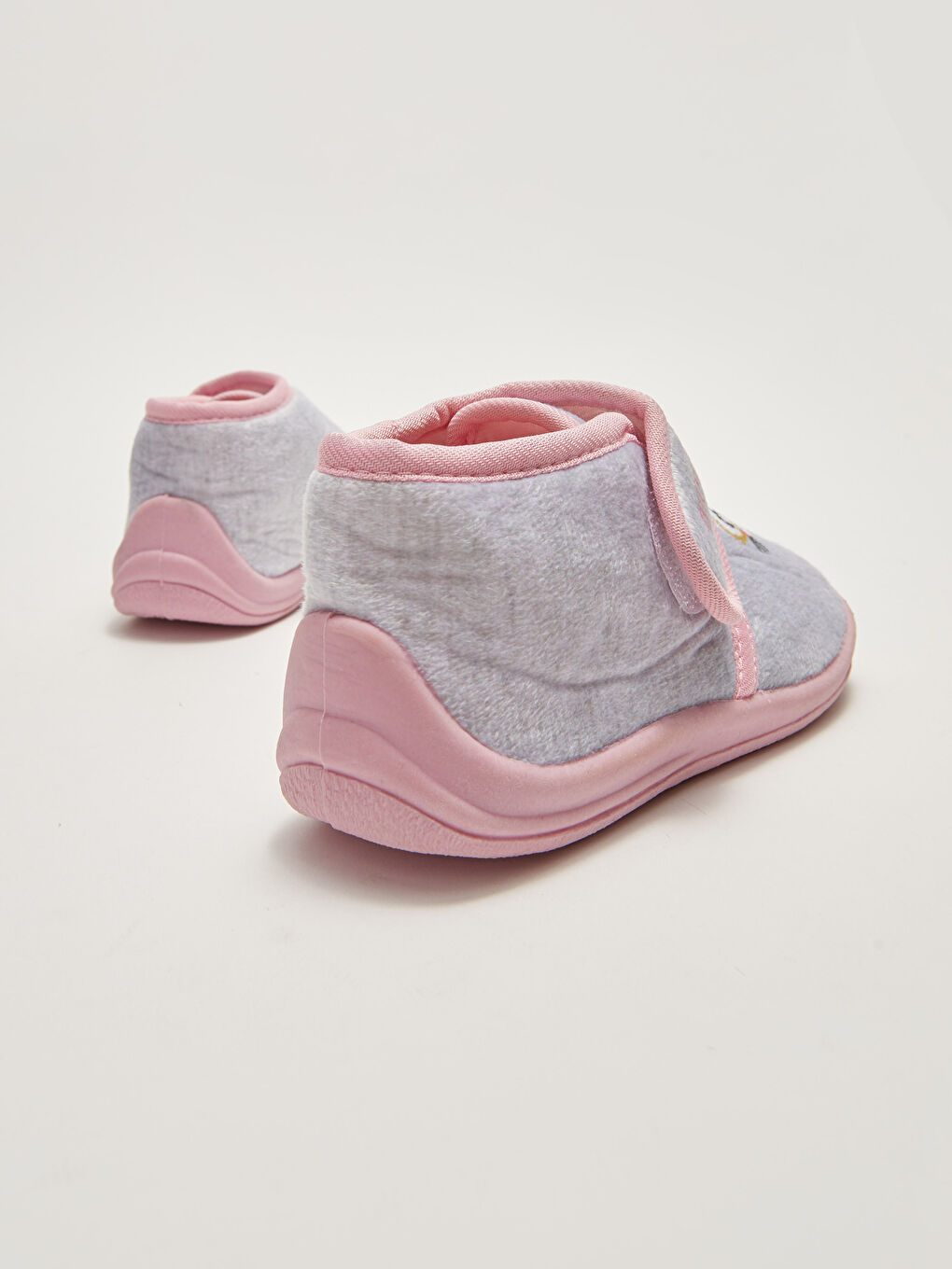 Printed Hook and Loop Plush Girl's Slippers -W1FR76Z4-S0K