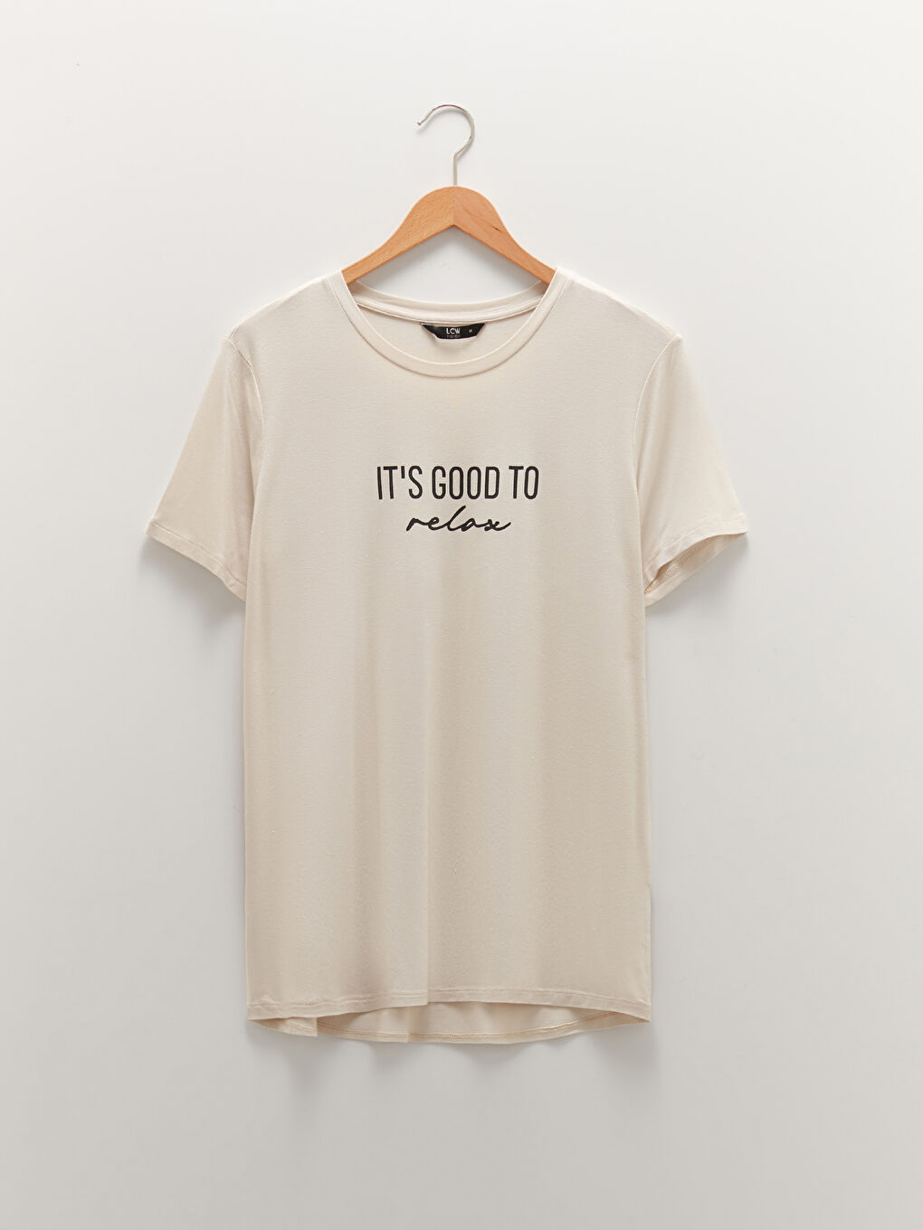 Majica od viskoze sa okruglim izrezom, štampom i kratkim rukavima za žene-8