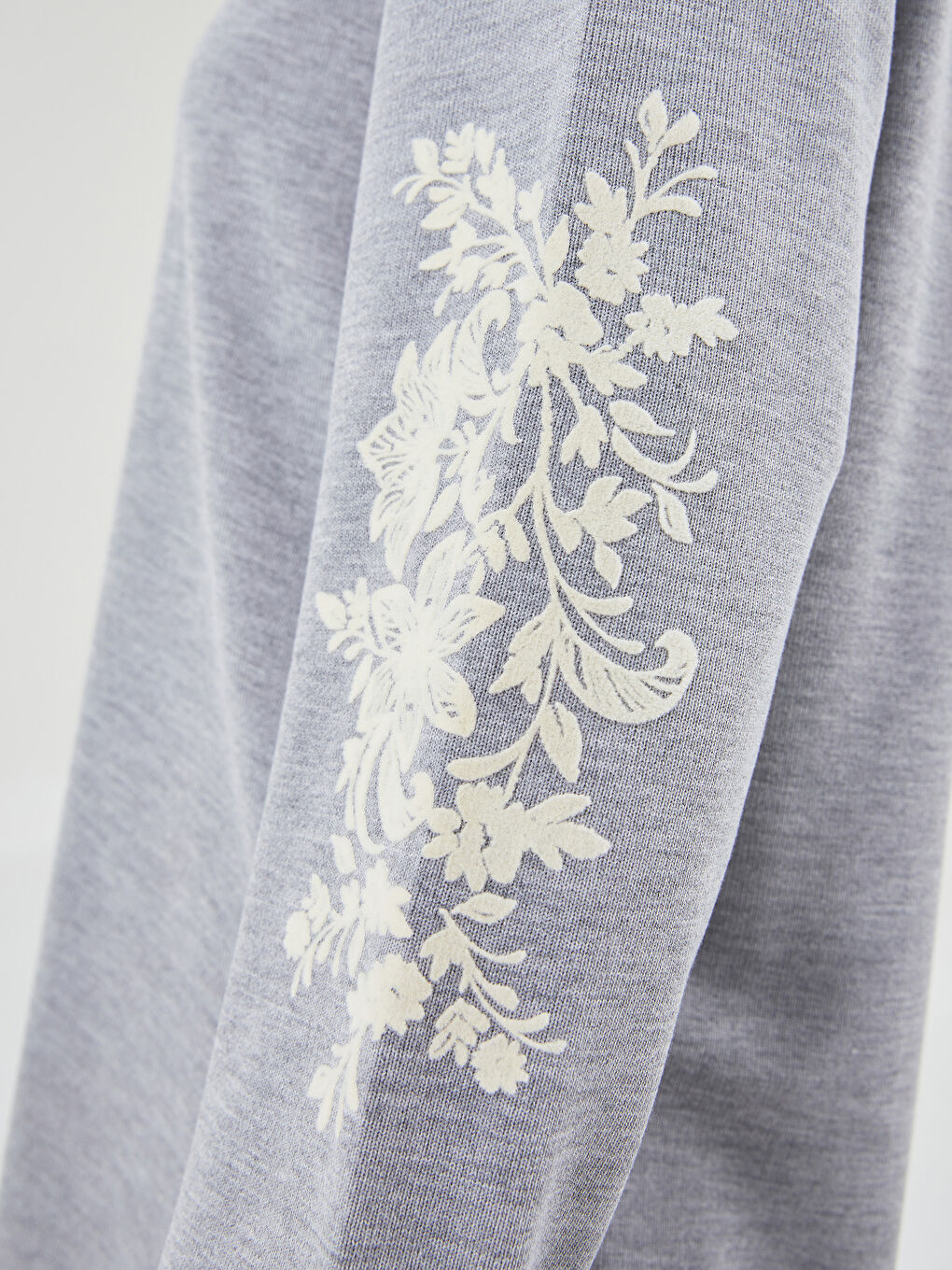 LCW Grace Crew Neck Printed Long Sleeve Women's Blouse -W1FS71Z8-CT3