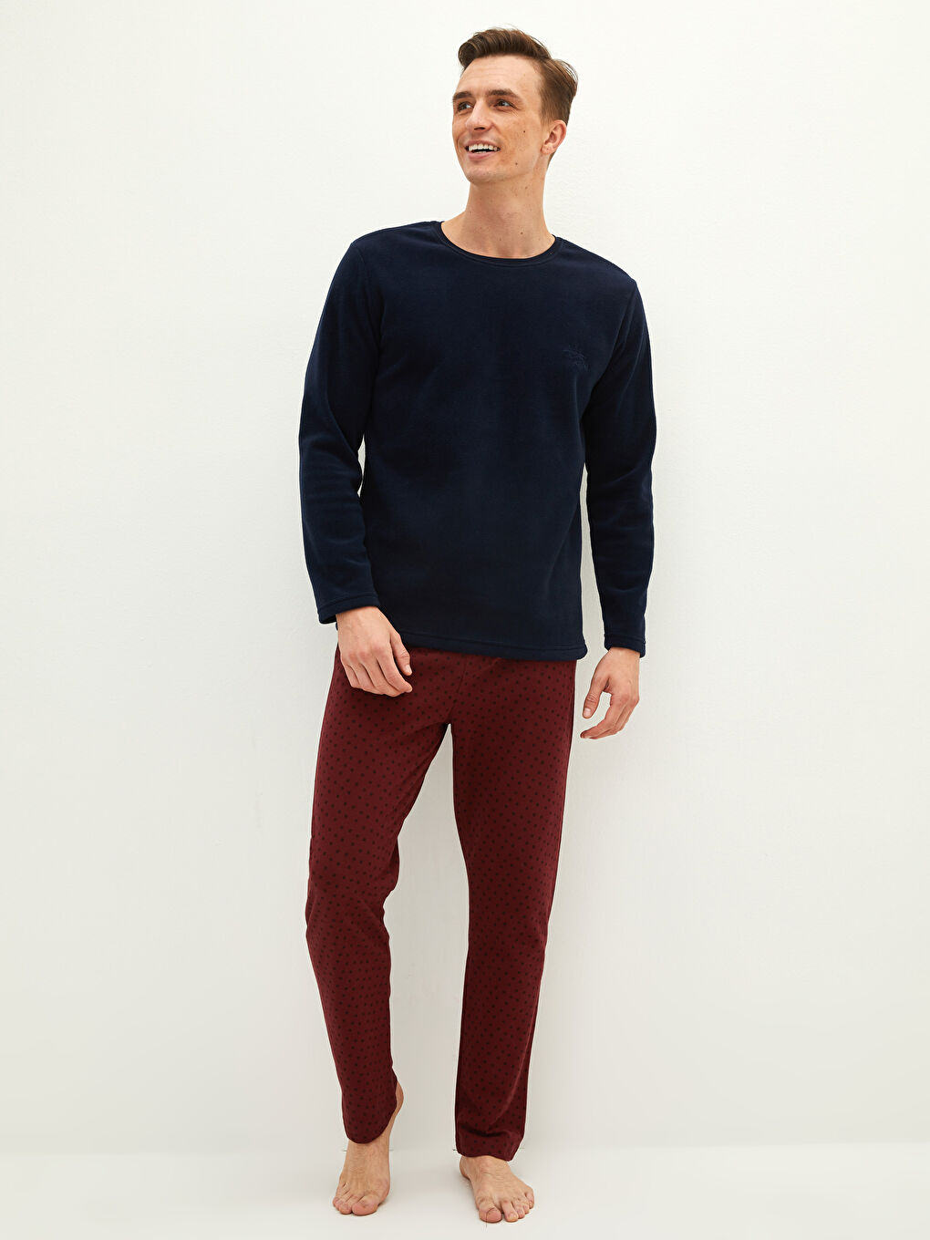 Crew Neck Long Sleeve Men's Vest-1