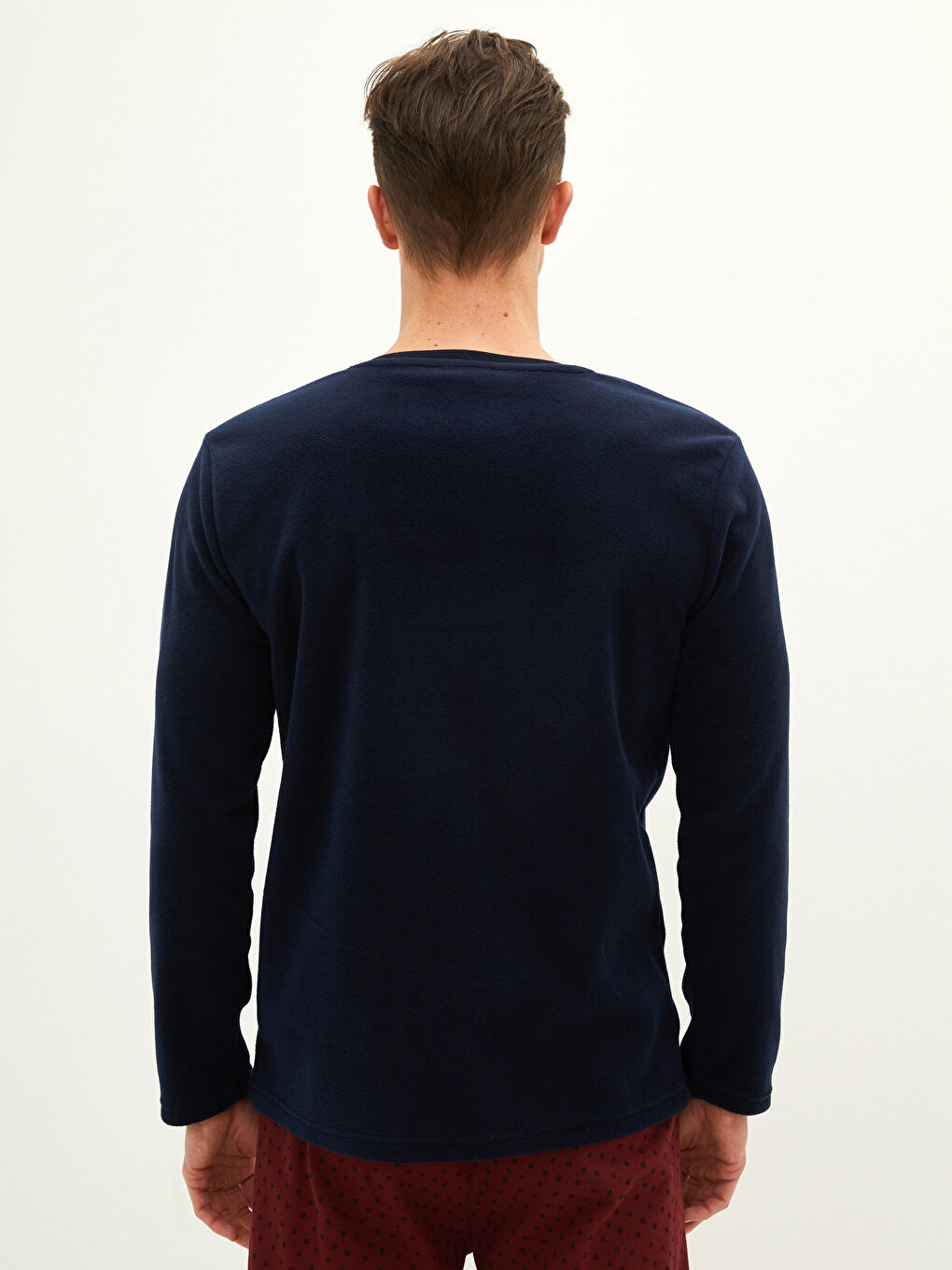 Crew Neck Long Sleeve Men's Vest-4