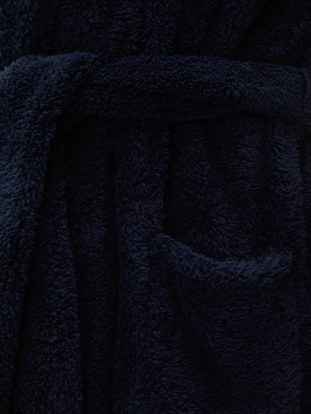 Double Breasted Collar Belted Plush Dressing Gown-3