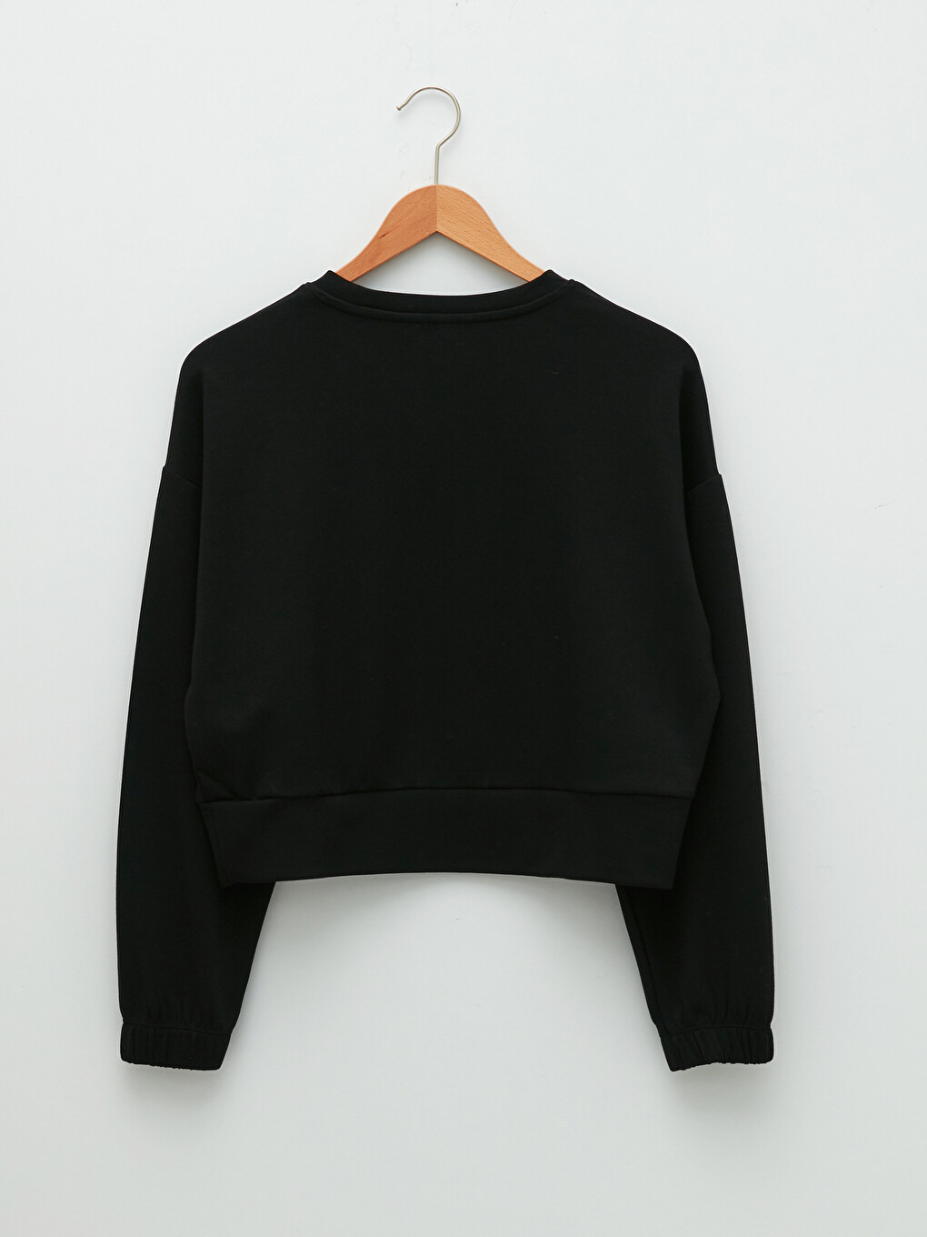 Crew Neck Plain Long Sleeve Women's Sweatshirt-6