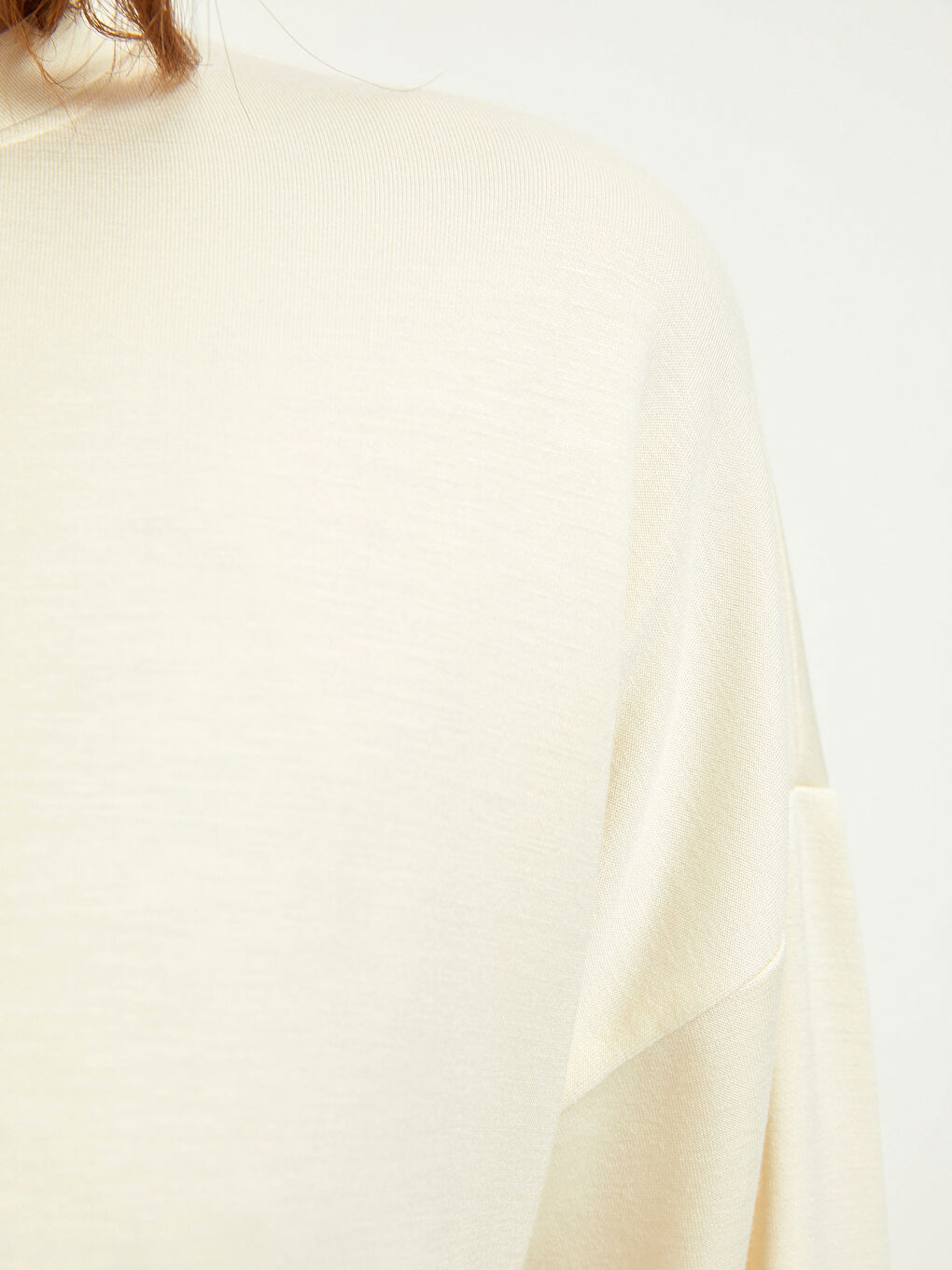 Crew Neck Plain Long Sleeve Women's Sweatshirt-3