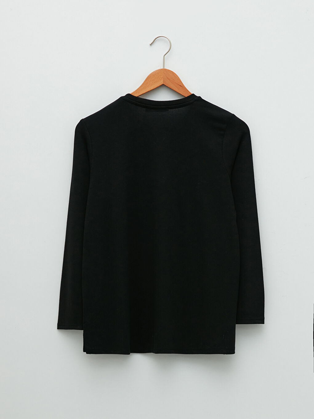 بلوزة كم طويل مطبوعة بياقة دائرية للسيدات-6