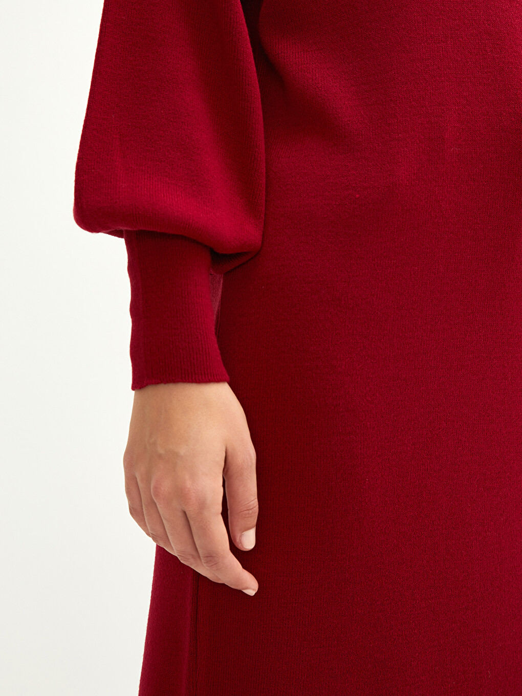 Shawl Collar Straight Long Sleeve Women's Knitwear Tunic-2