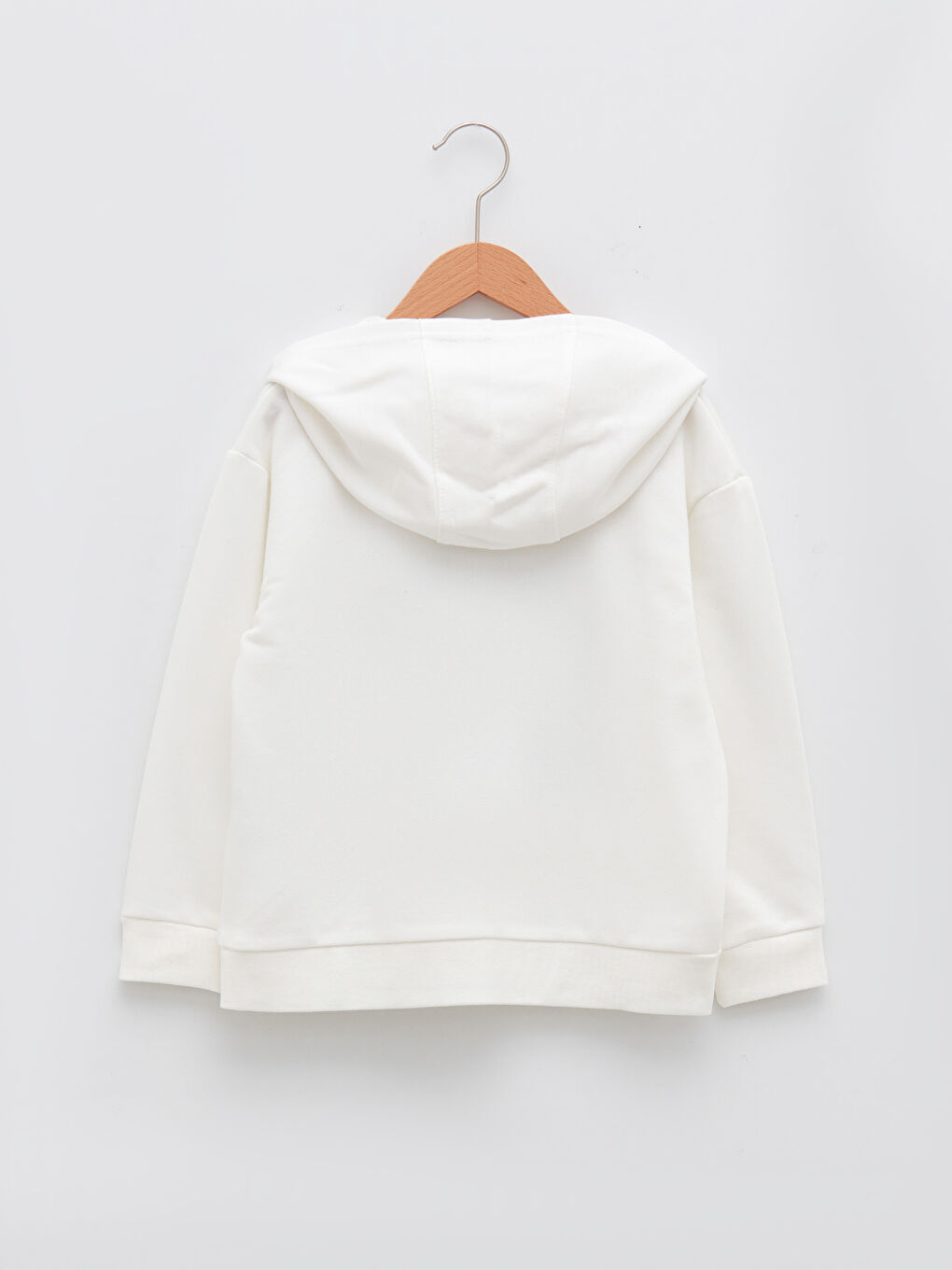 Ekru Kapüşonlu Baskılı Uzun Kollu Erkek Çocuk Sweatshirt-1