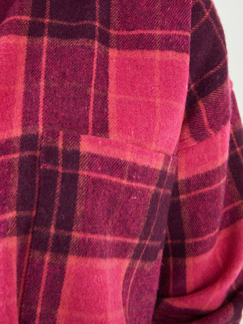 Рубашка-Куртка Женская Клетчатая С Длинным Рукавом И Карманами На Пуговицах-3