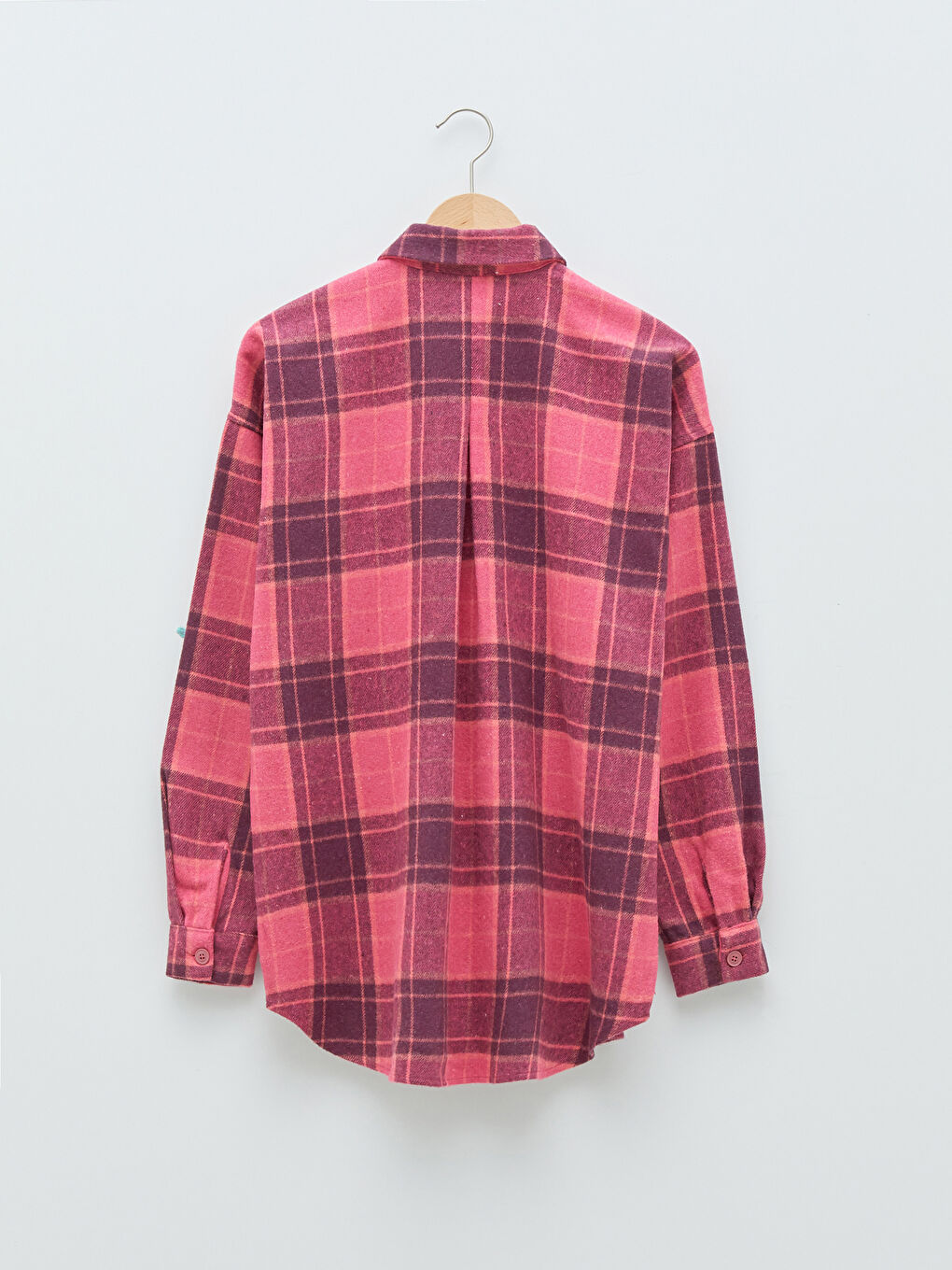 Рубашка-Куртка Женская Клетчатая С Длинным Рукавом И Карманами На Пуговицах-6