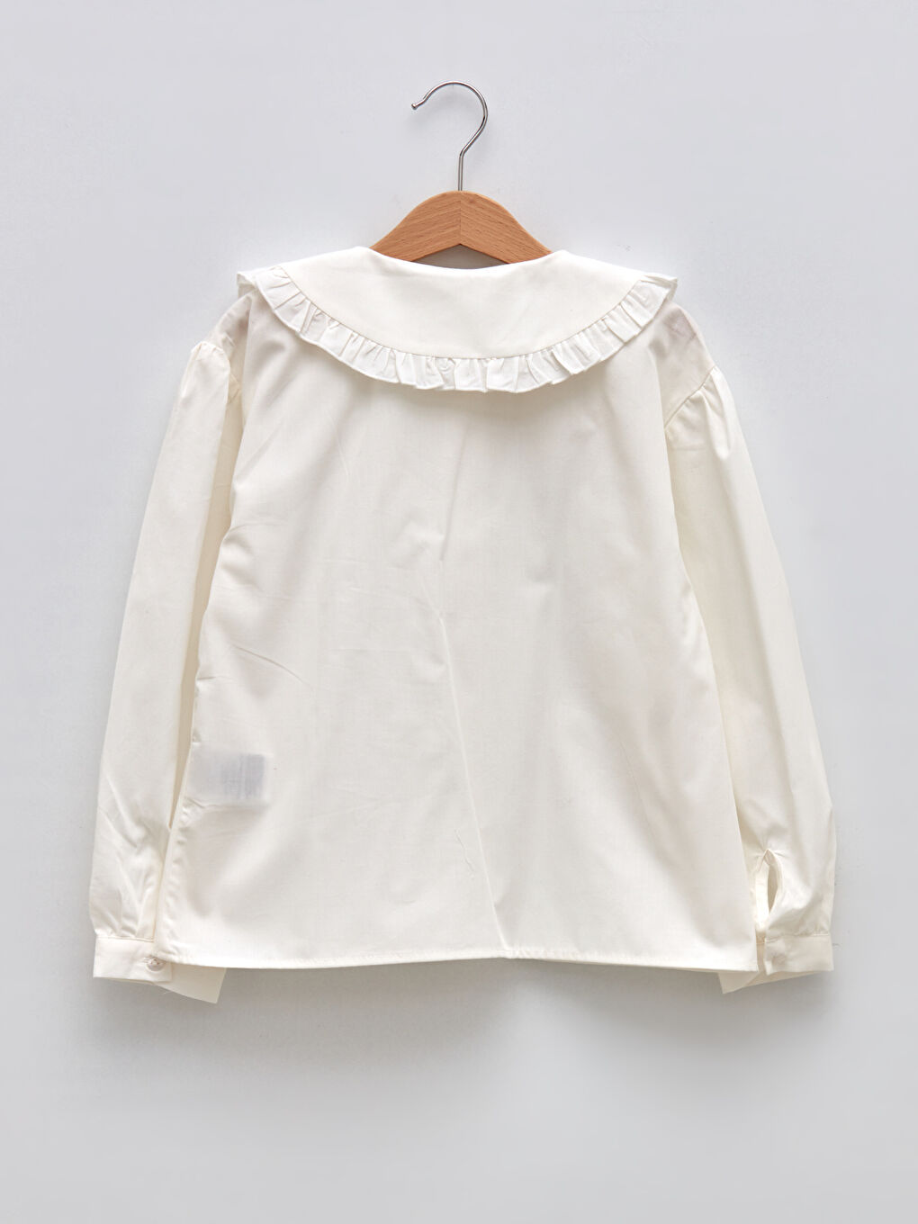 LCW Kids Bebe Collar Basic Long Sleeve Poplin Girl Shirt -W1FV98Z4-FDH