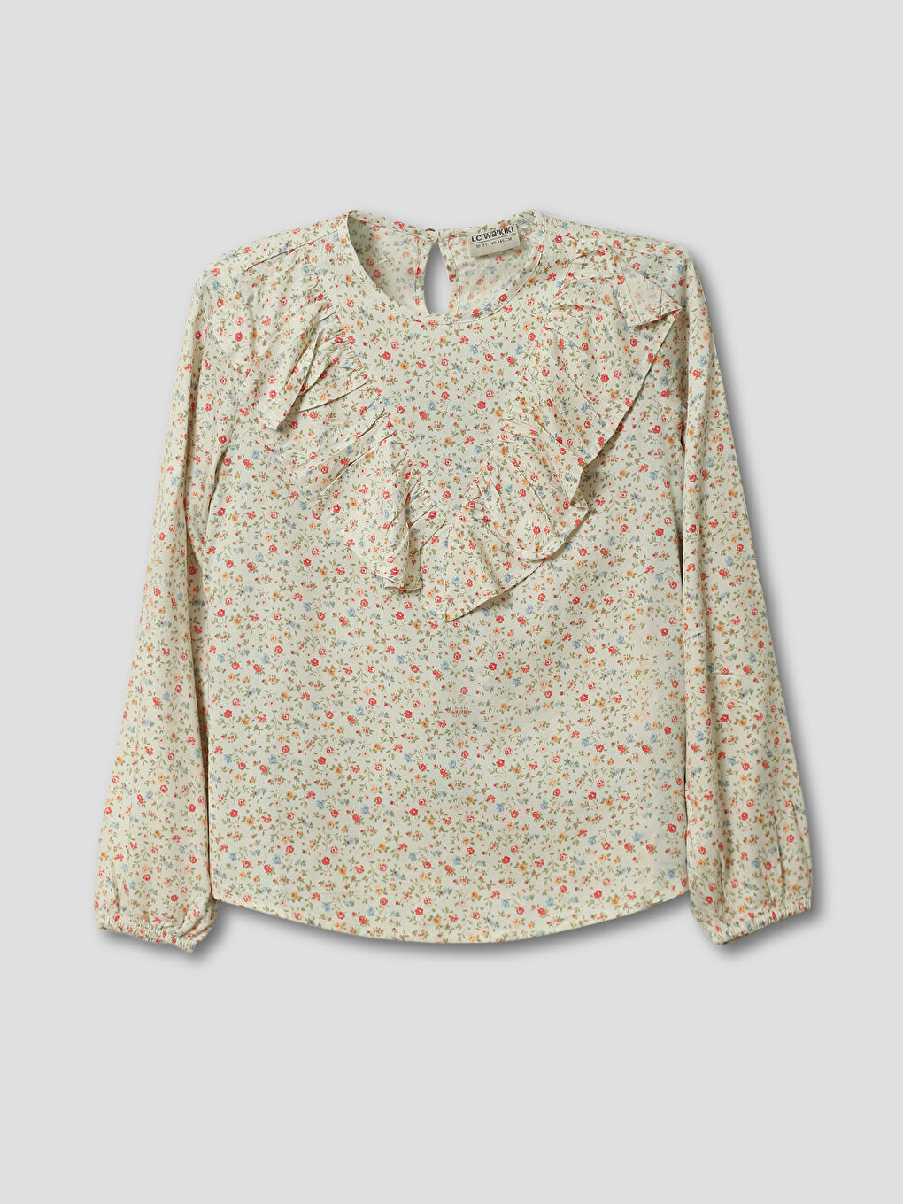Crew Neck Girls' Blouse