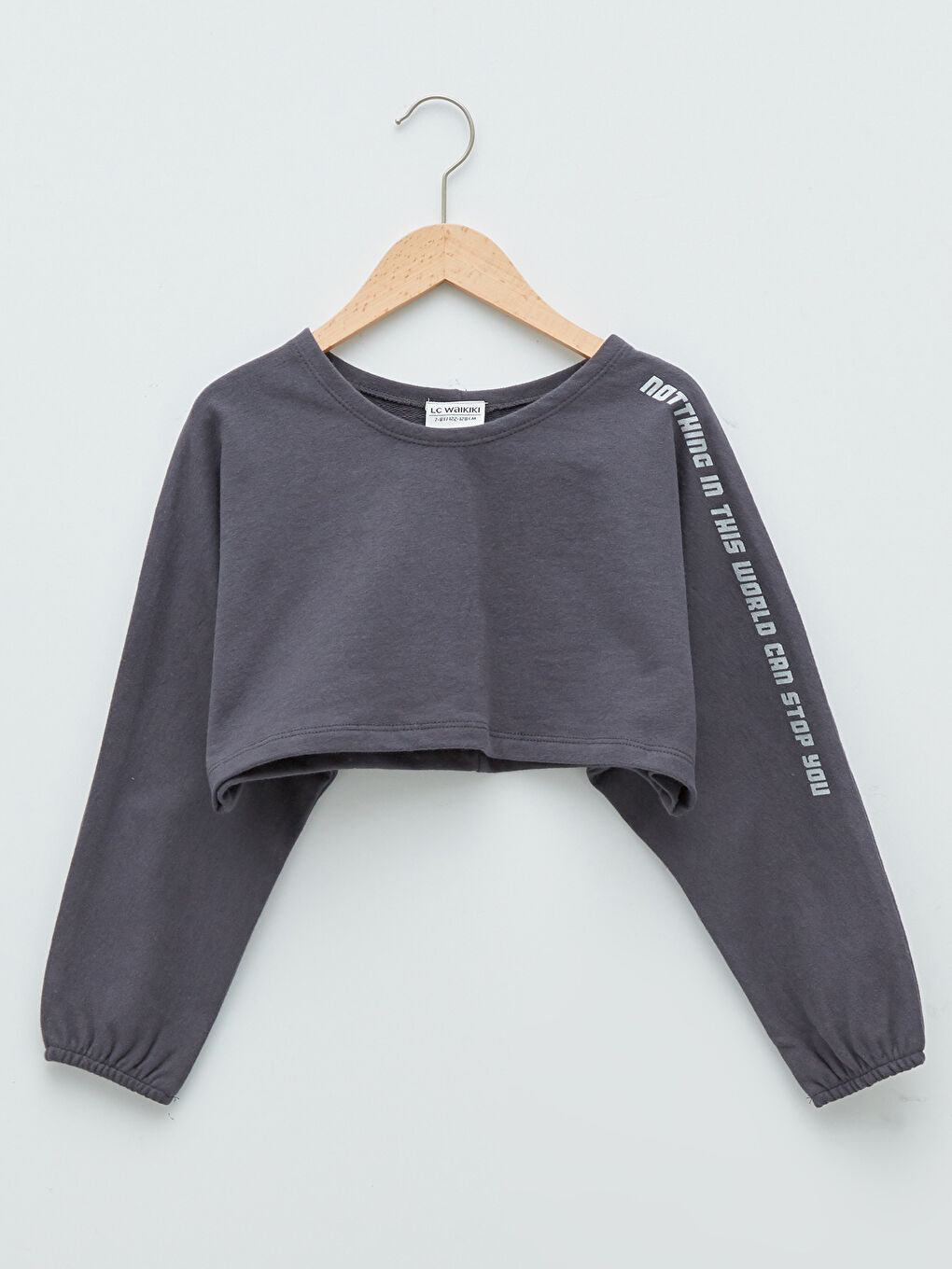 Crew Neck Letter Printed Girl's Sweatshirt and Athlete Mother Daughter Combination-1