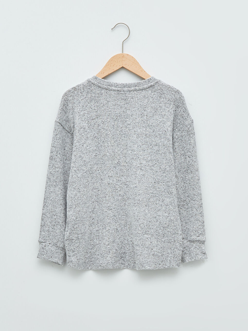 Crew Neck Printed Long Sleeve Girls' Sweatshirt-1