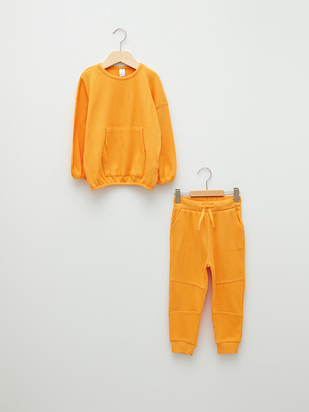 Crew Neck Long Sleeve Basic Baby Boy Sweatshirt and Jogger Pants 2-Pack Set