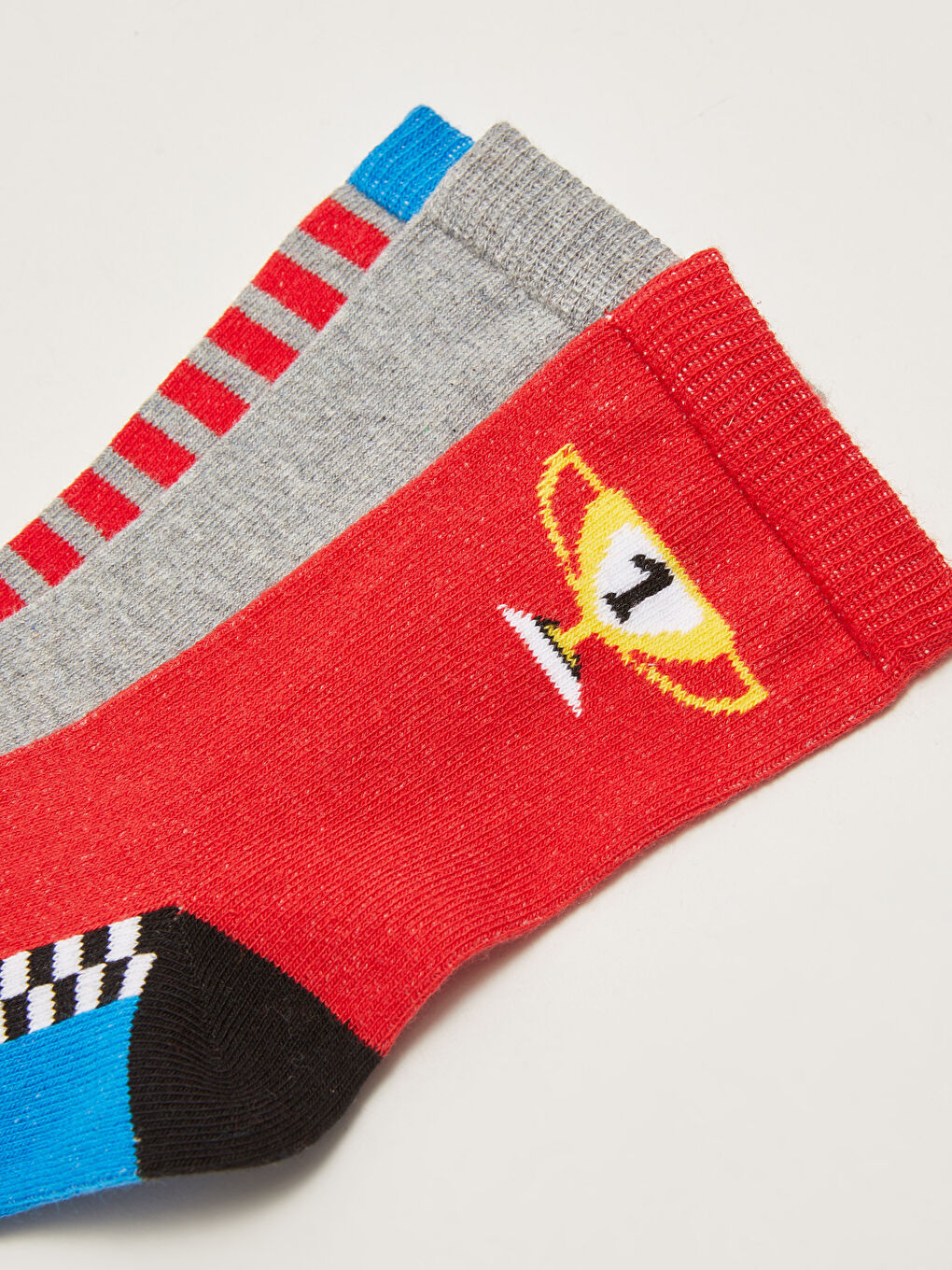 Patterned Boys' Ankle Socks 3-pack-2