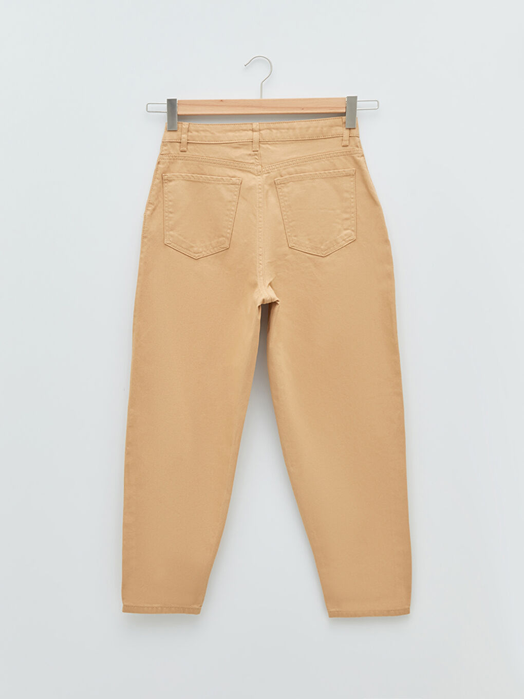 Relaxed Fit Pocket Detailed Gabardine Women's Trousers-6