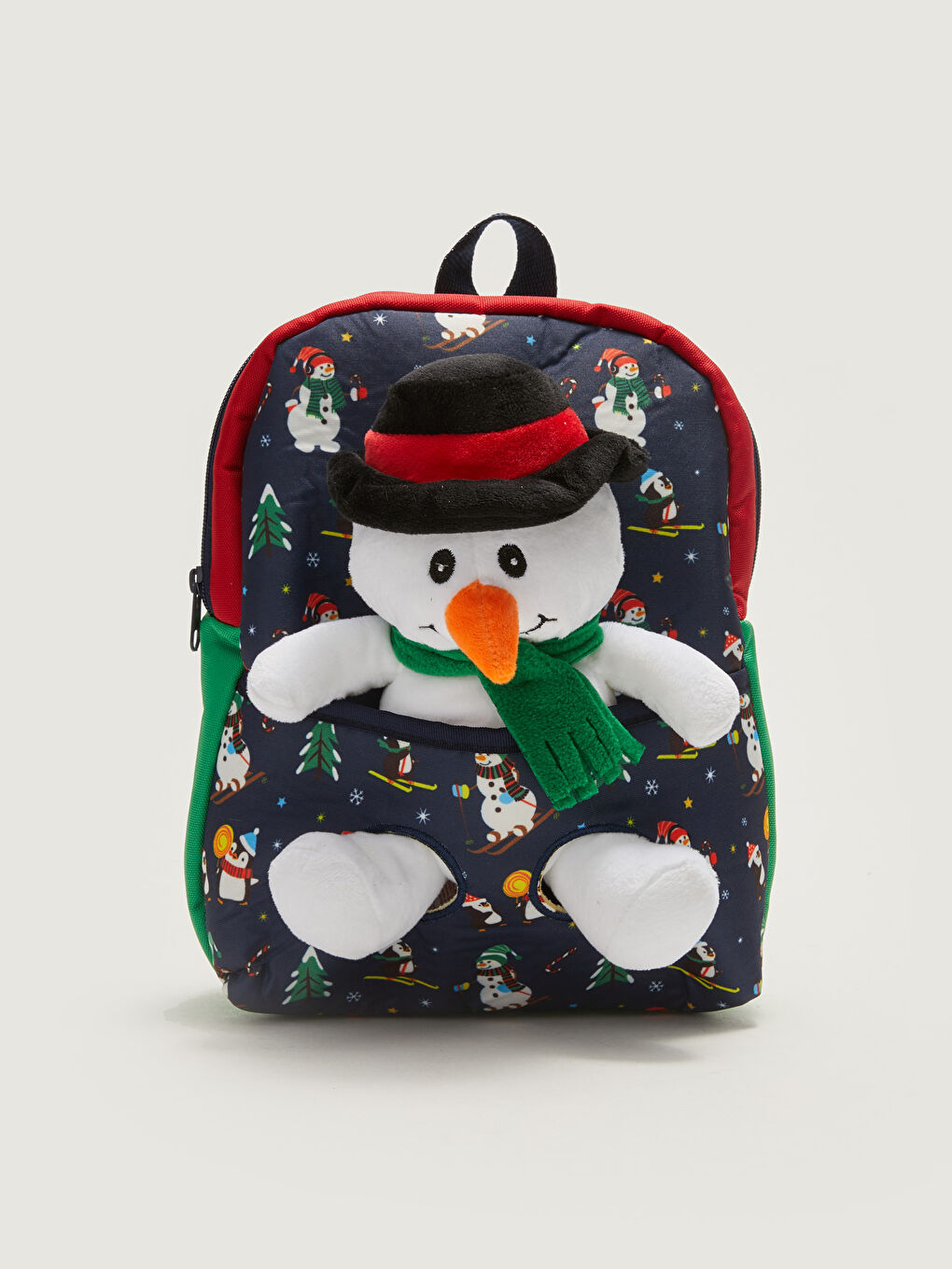 Weihnachtlich Gestalteter Jungen Plüsch Schneemann Spielzeug Bedruckter Rucksack