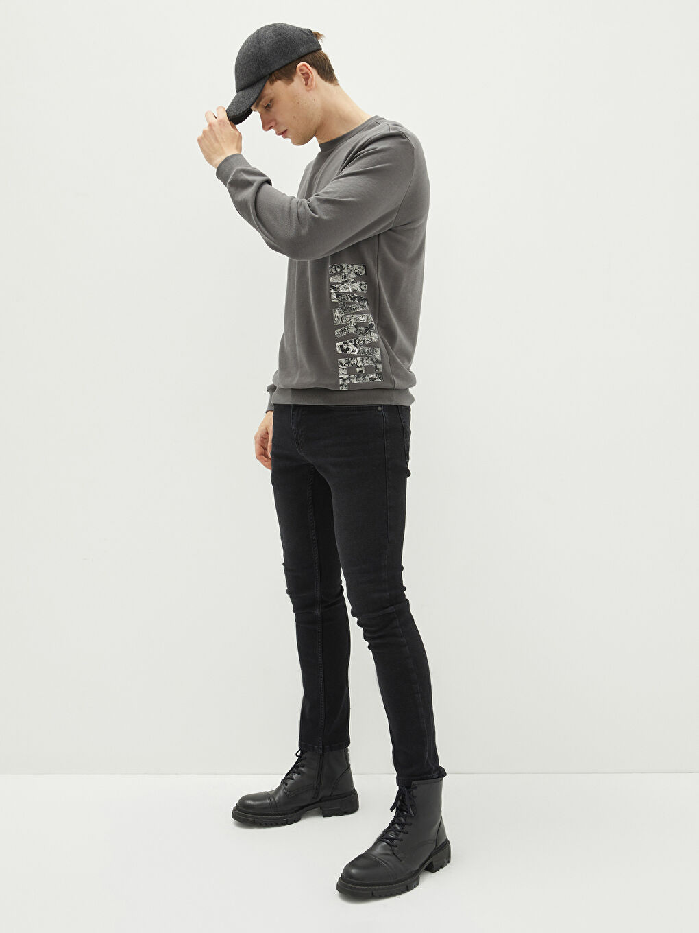 XSIDE Crew Neck Long Sleeve Marvel Printed Men's Sweatshirt -W1G005Z8-EXQ