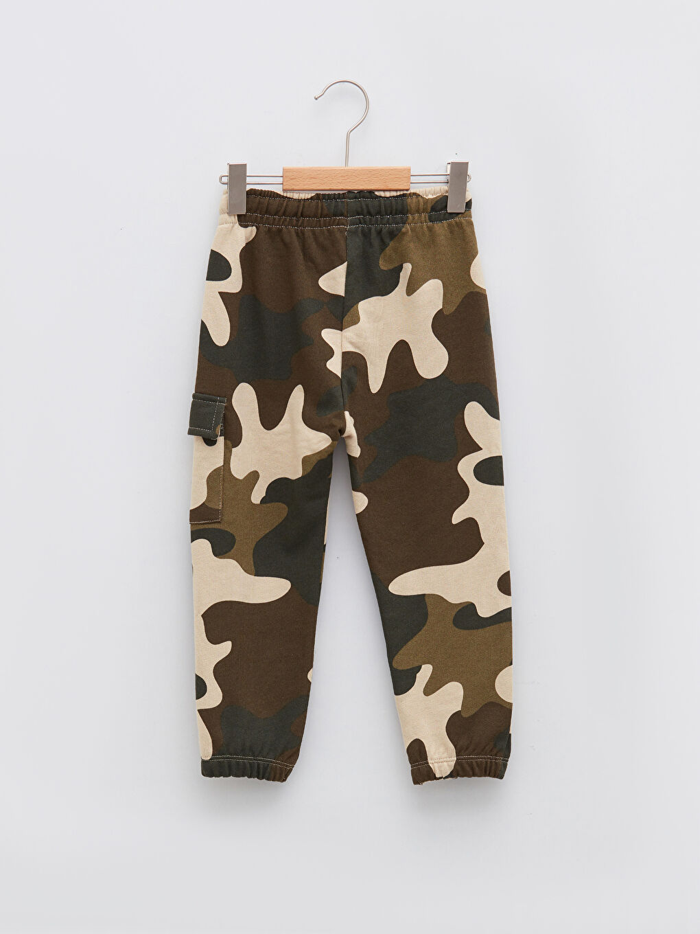 Haki Beli Lastikli Kamuflaj Baskılı Pamuklu Erkek Bebek Eşofman Alt-1