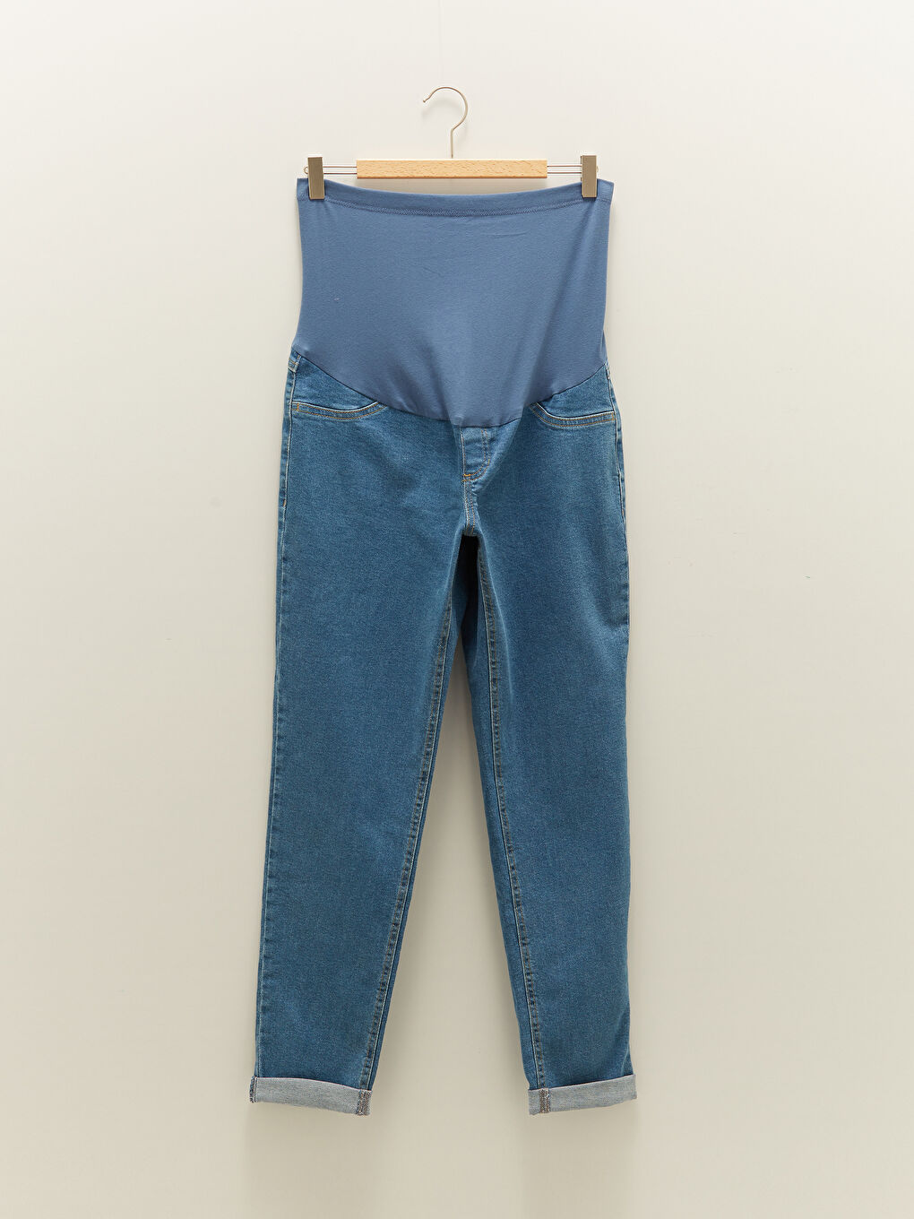 Τζιν Εγκυμοσύνης Rodeo με Κανονική Εφαρμογή, Κανονική Τσέπη και Λεπτομέρειες με Ψηλόμεσο Λάστιχο-5