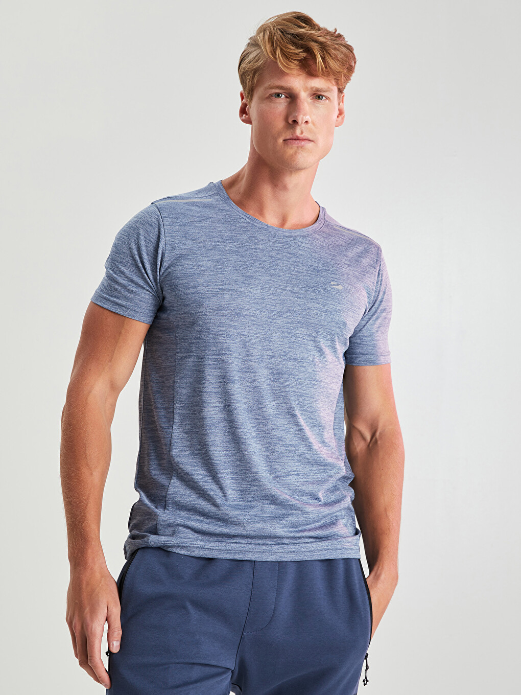 T-shirt Sportiv Me Jakë Të Rrumbullakët Dhe Mëngë Të Shkurtra Për Burra-1