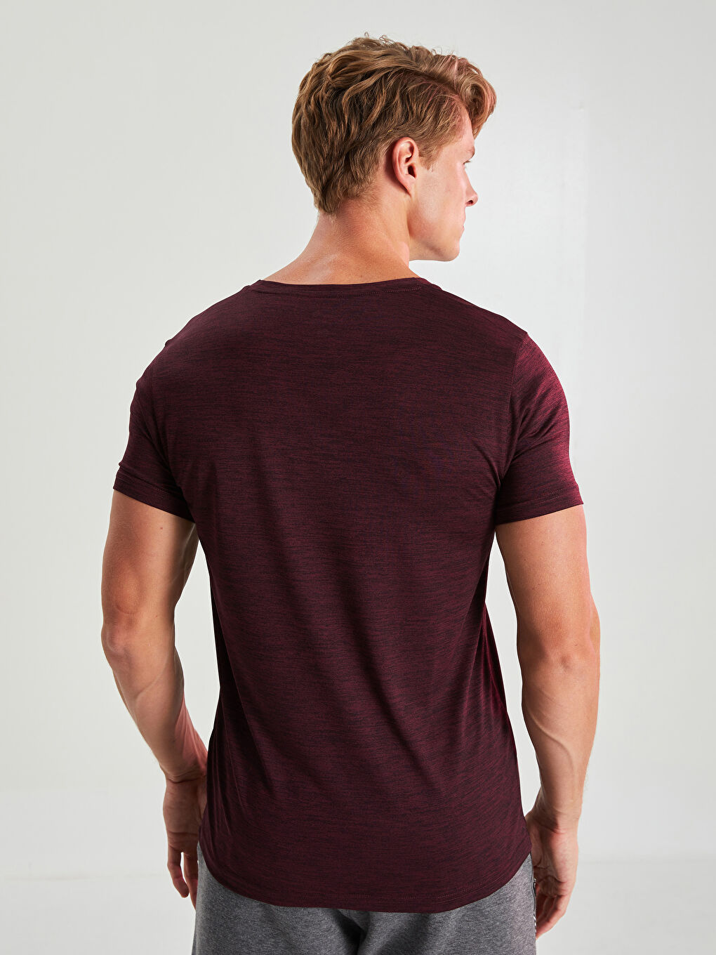 T-shirt de Sport à Manches Courtes pour Hommes avec Col Rond-4