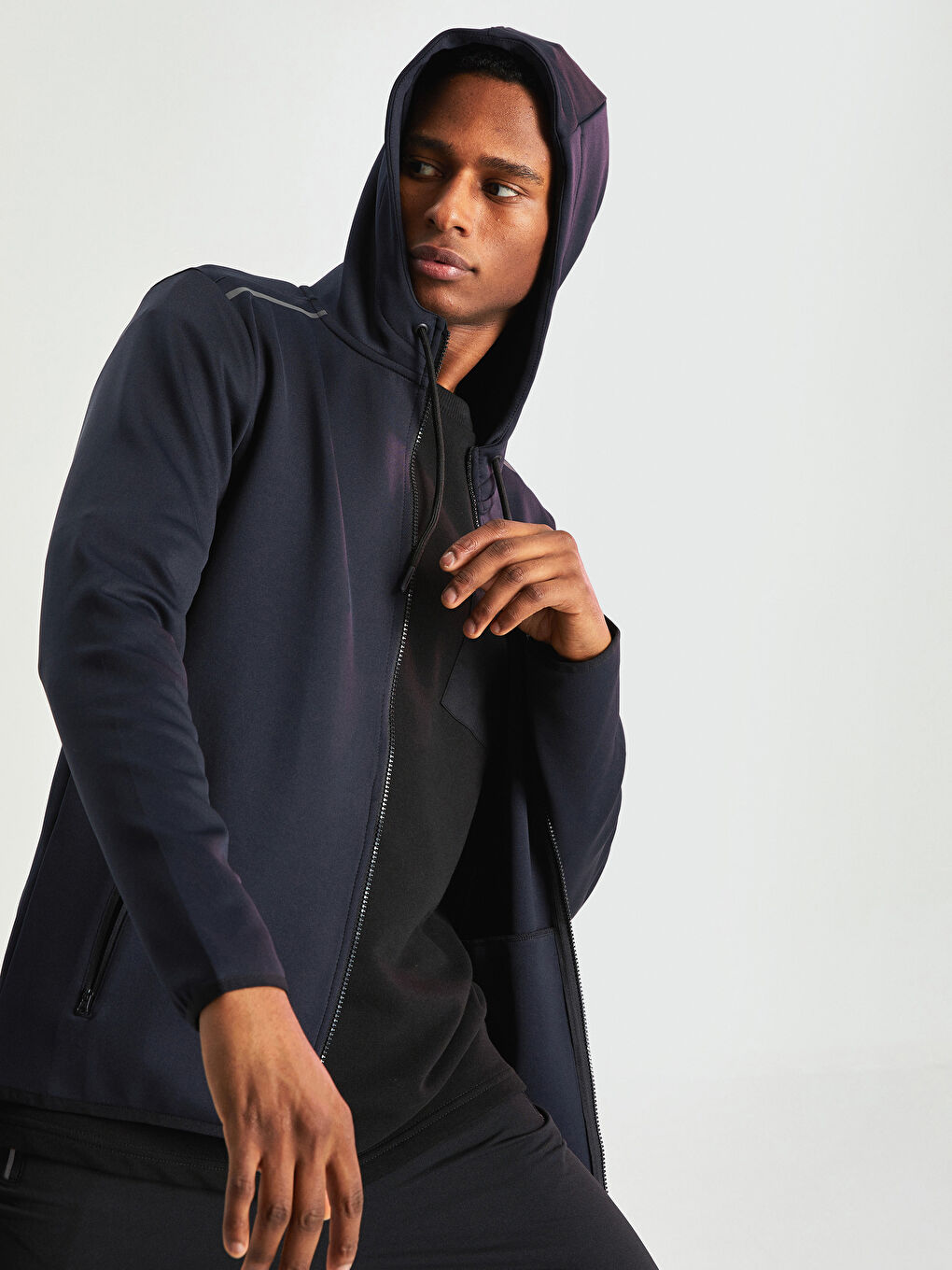 Cardigan de Sport à Capuche Ajusté pour Hommes