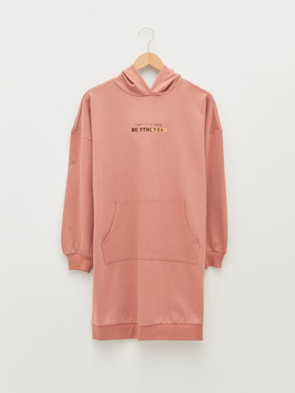 Hooded Collar Printed Long Sleeve Women's Sweatshirt Tunic-5