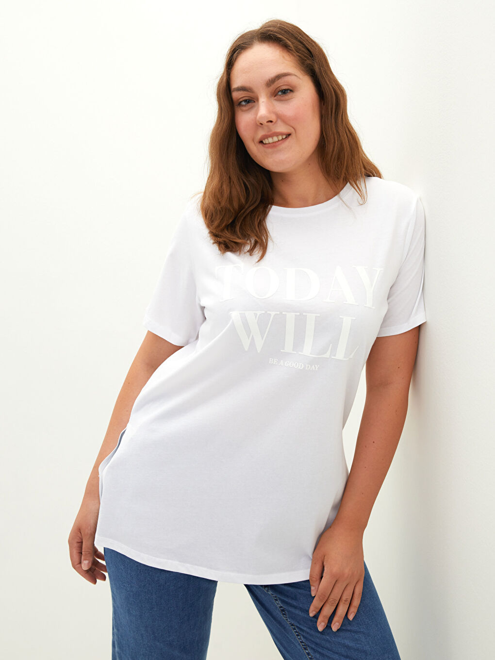 Žena EKRU Majica kratkih rukava