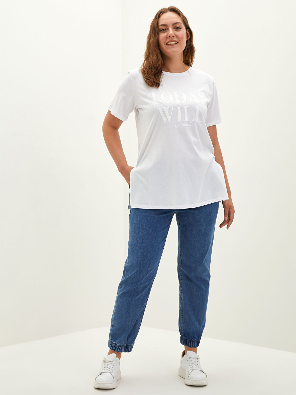 Žena EKRU Majica kratkih rukava-2