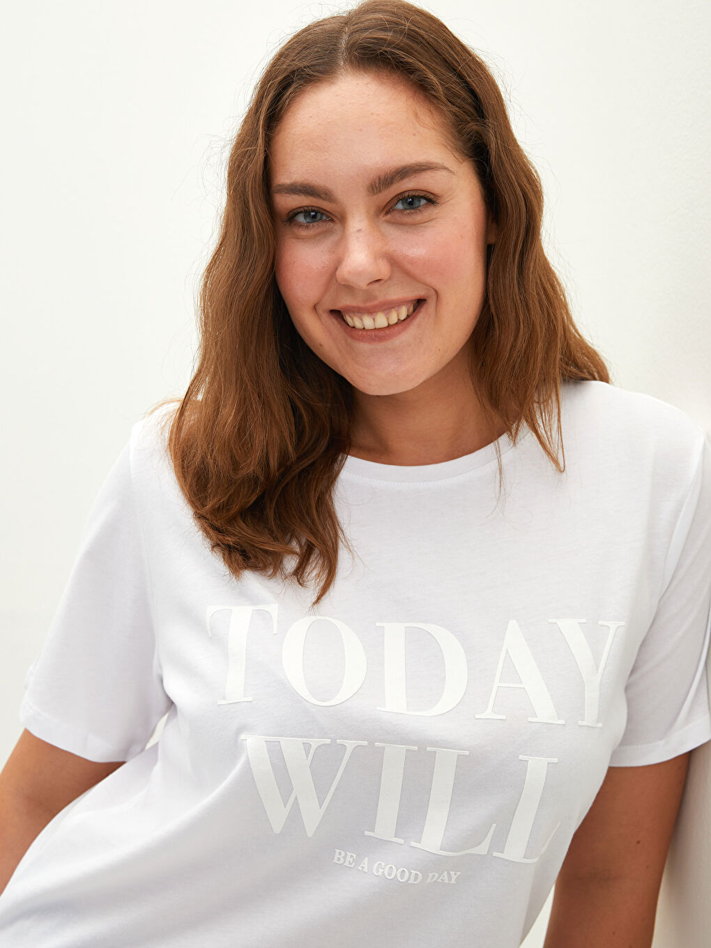 Žena EKRU Majica kratkih rukava-3