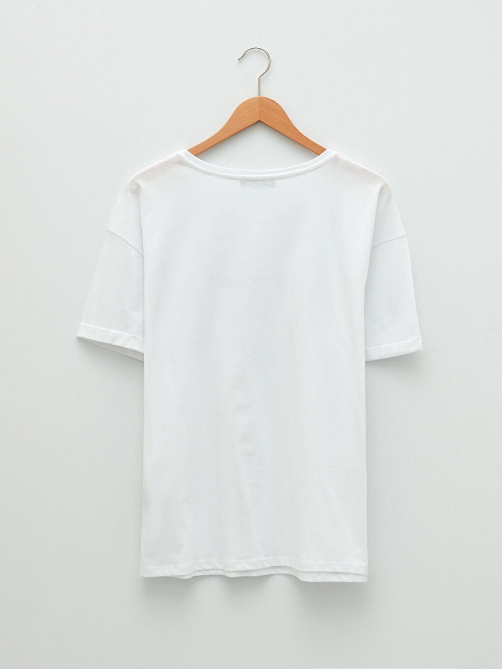 LC WAIKIKI Μπλούζα T-Shirt Γυναικεία Μεγάλα Μεγέθη Στρογγυλή Λαιμόκοψη Εκτυπωμένο Πένε -W1G132Z8-E5X