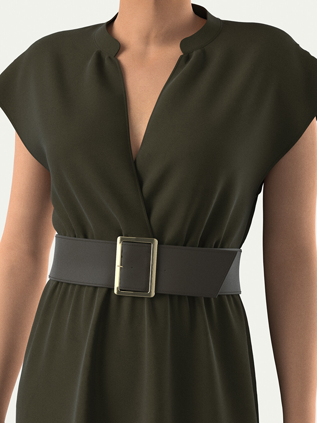LCW ACCESSORIES Deri Görünümlü Kadın Bel Kemeri - W1G162Z8-RU0