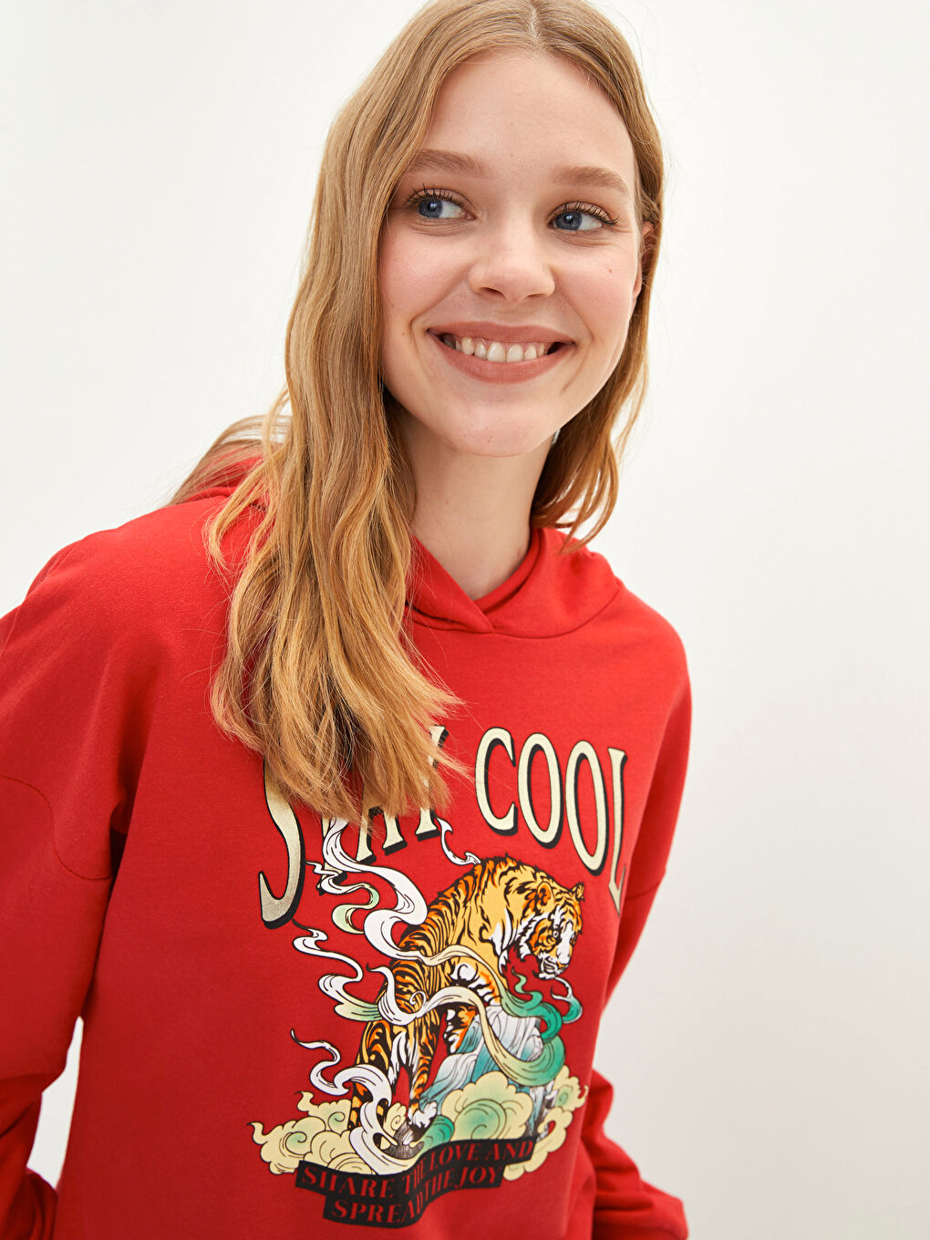 Hanorac pentru Femei cu Glugă, Imprimat și Mânecă Lungă-3