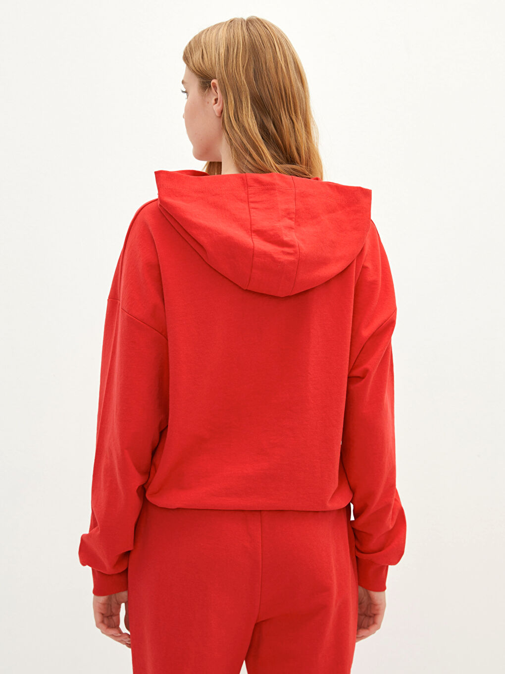 Hanorac pentru Femei cu Glugă, Imprimat și Mânecă Lungă-4