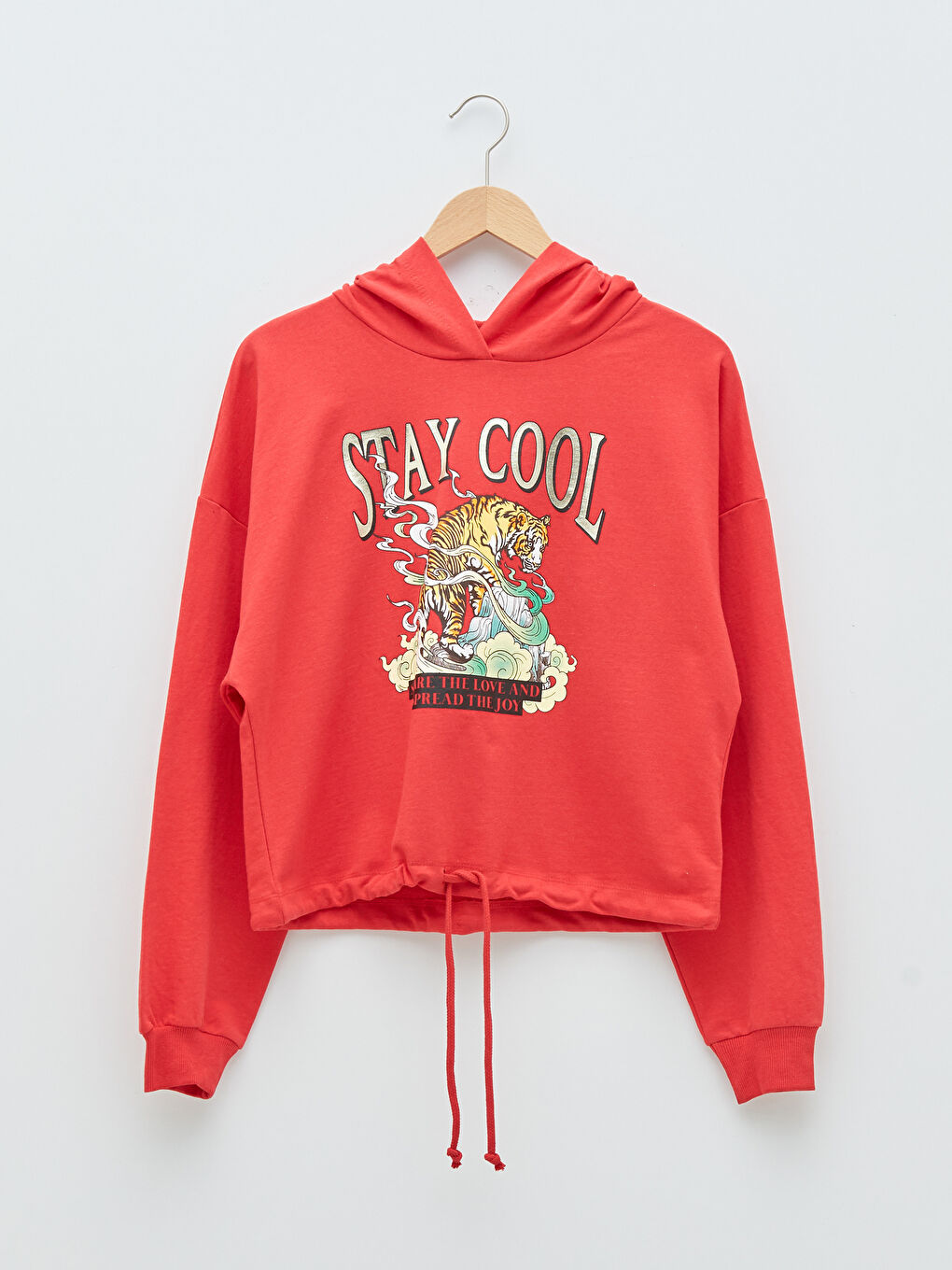 Hanorac pentru Femei cu Glugă, Imprimat și Mânecă Lungă-5