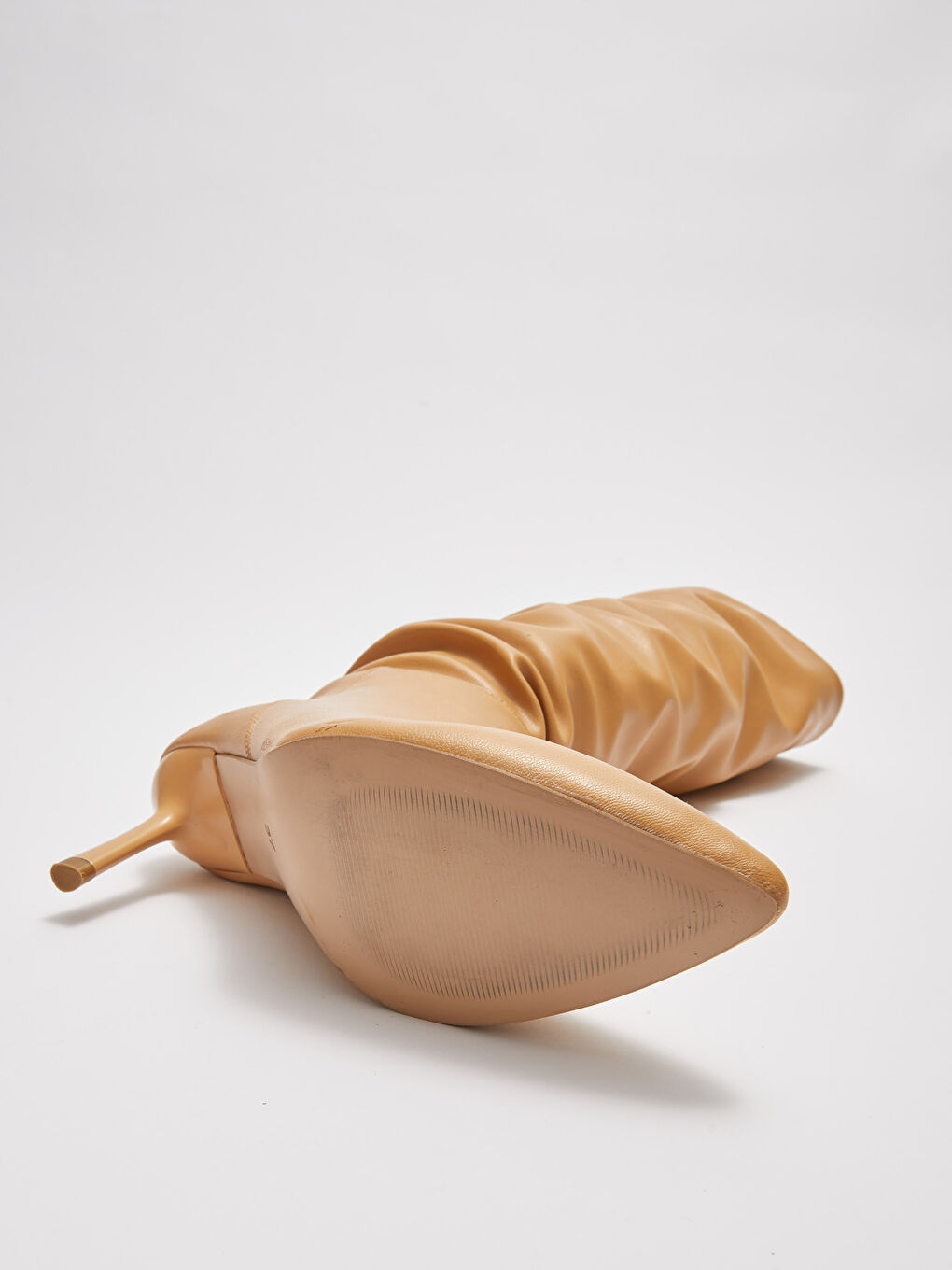 Women's Leather Look Heeled Long Boots-4