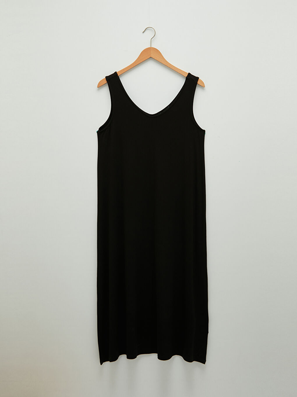 Robe Pour Femmes En Viscose À Bretelles Droites Et Col En V-5